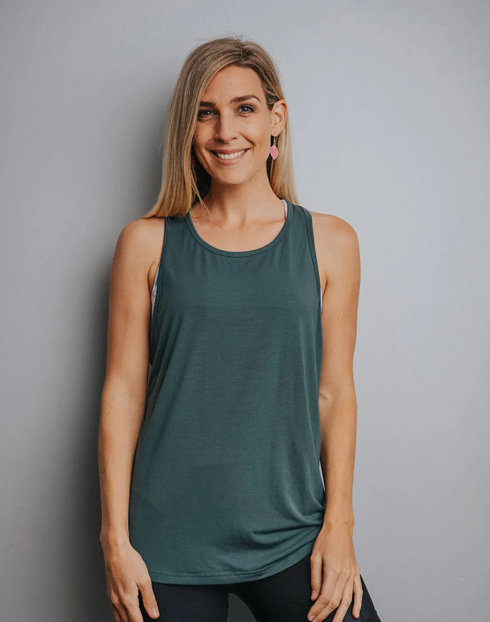 ** CLEARANCE ** Breastfeeding Tank - Twist Back Juniper