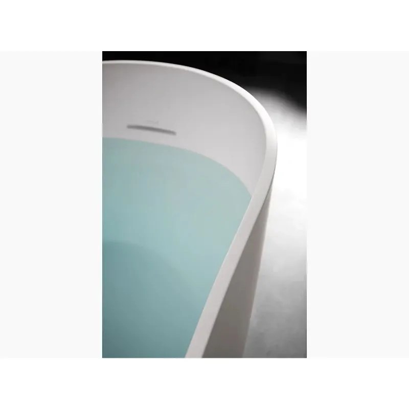 Abrazo 66" x 31.5" x 28.5" Freestanding Bathtub in Honed White