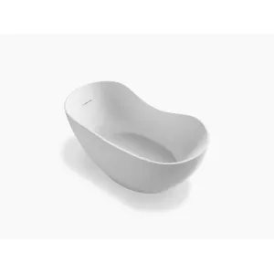 Abrazo 66" x 31.5" x 28.5" Freestanding Bathtub in Honed White