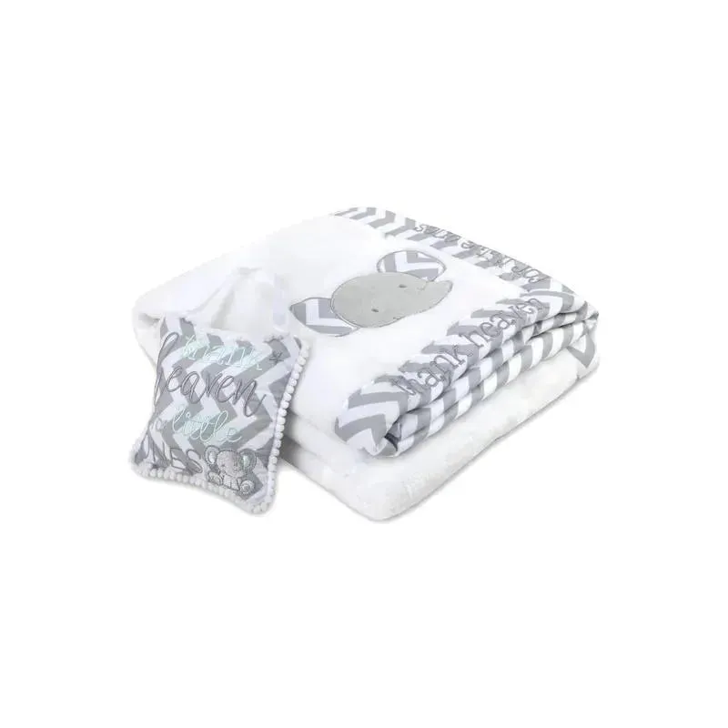 A.D. Sutton - Baby Blankets Elephant, Grey/White