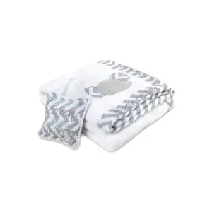 A.D. Sutton - Baby Blankets Elephant, Grey/White