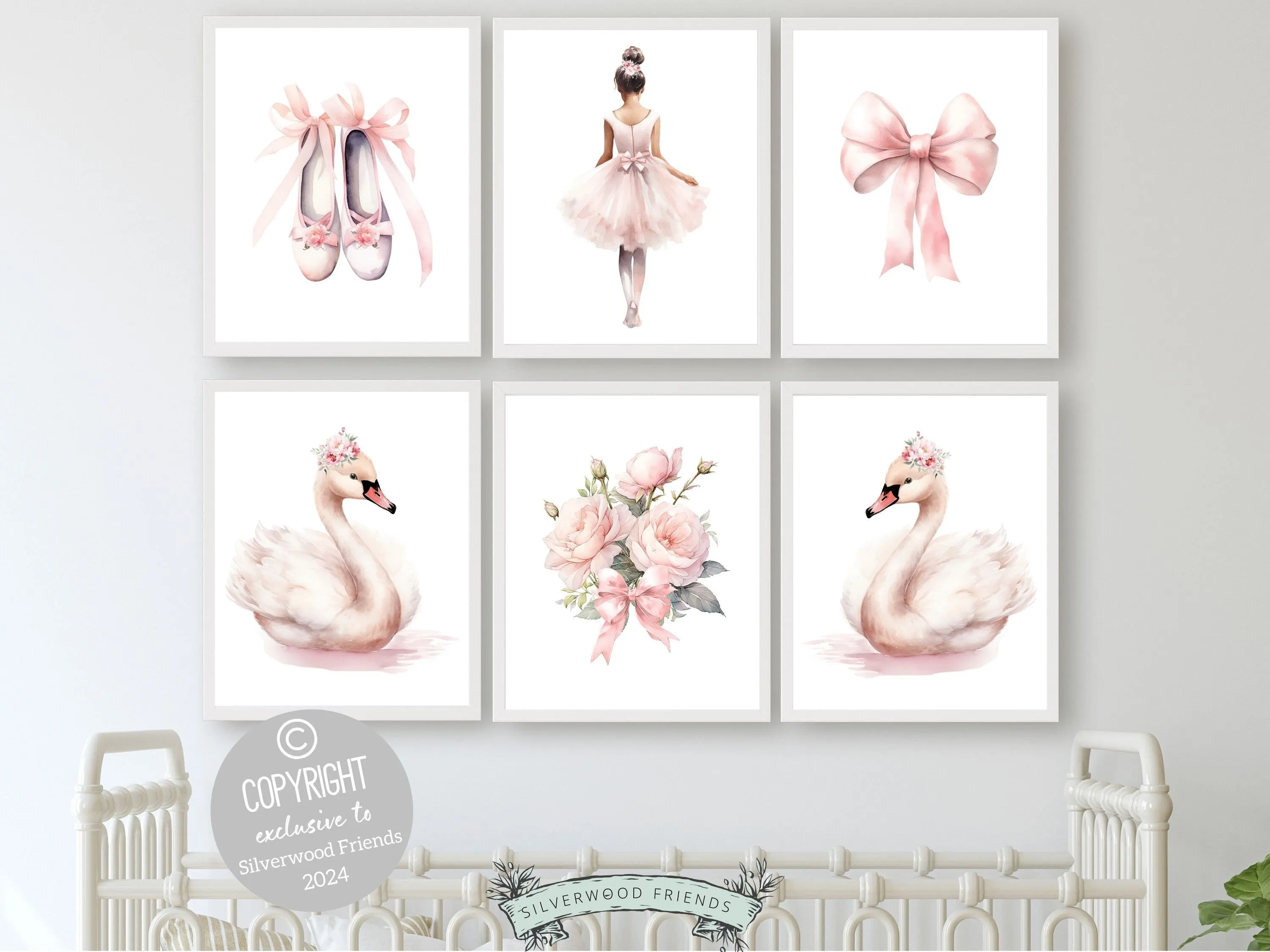 African American Ballerina Prints - Set of 6