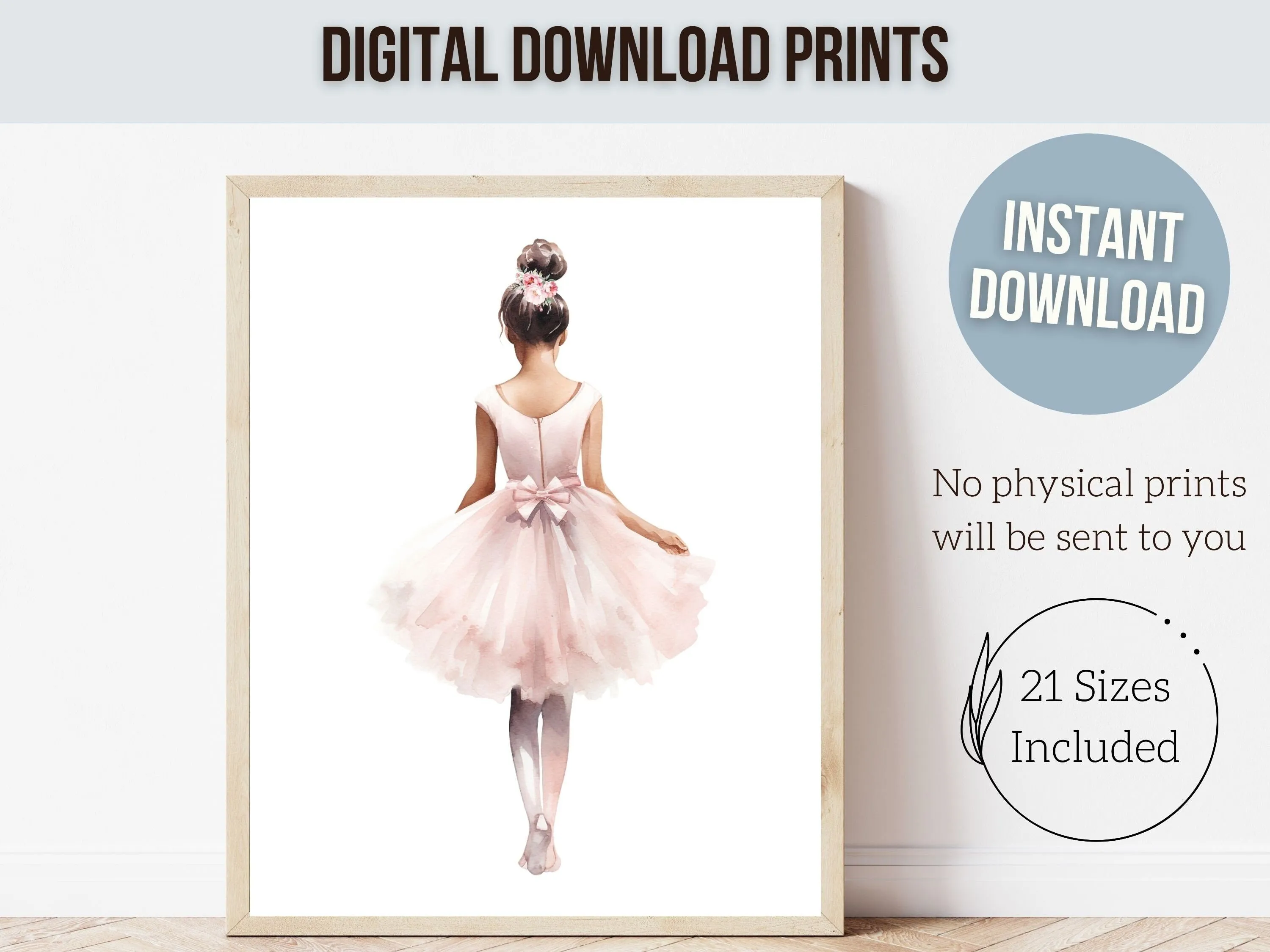 African American Ballerina Prints - Set of 6