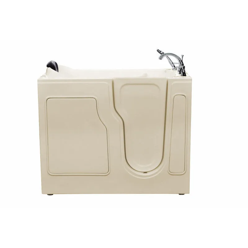 ANZZI 51 in x 28 in. Right Drain Soaking Walk-in Tub in Biscuit