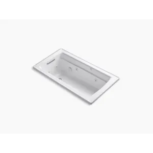 Archer 60" x 32" x 19" Drop-In Jetted Bathtub in White