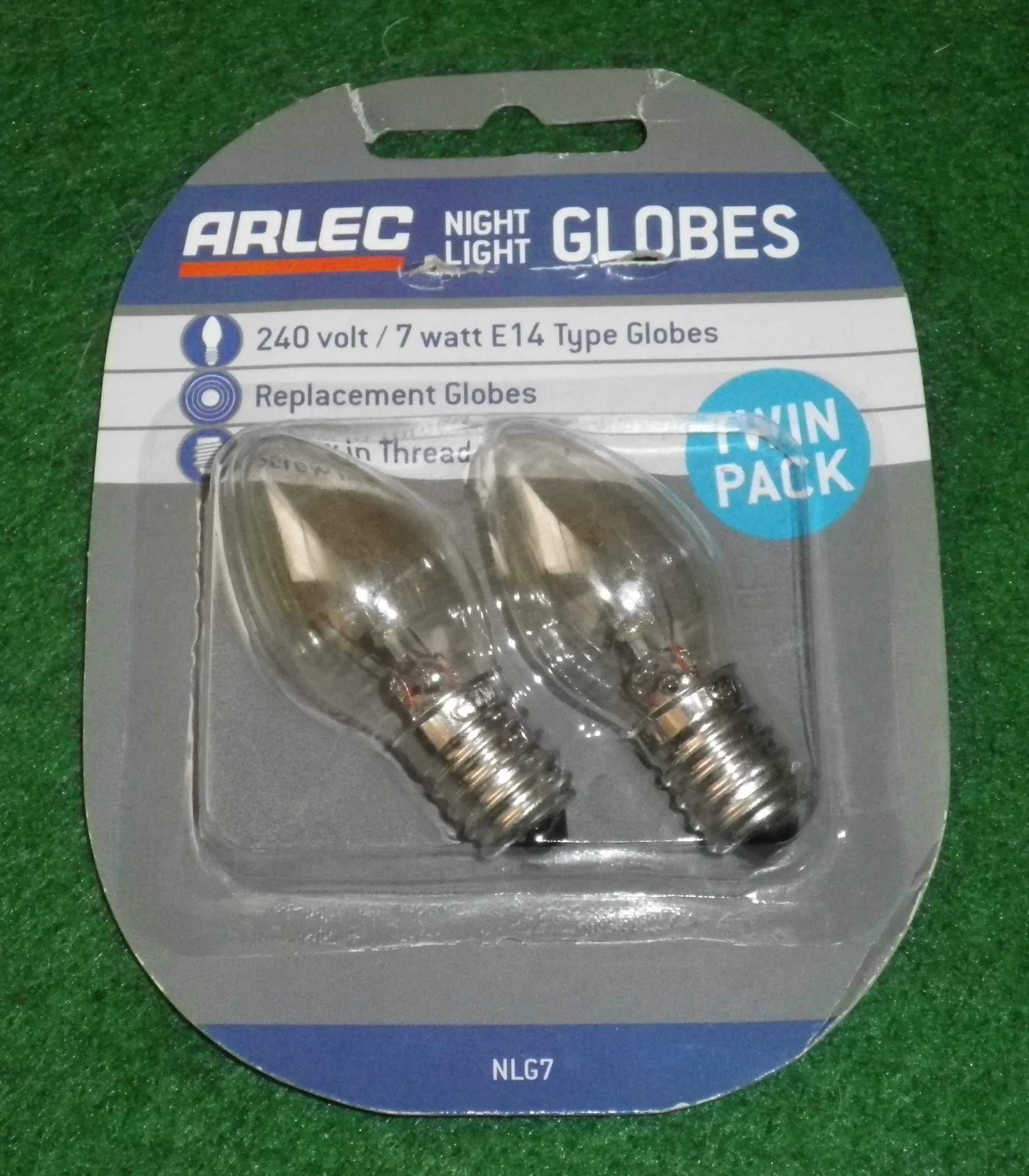 Arlec Night Light Miniature Pilot Globe 7Watt SES E14 (Pkt 2) - Part # NLG7
