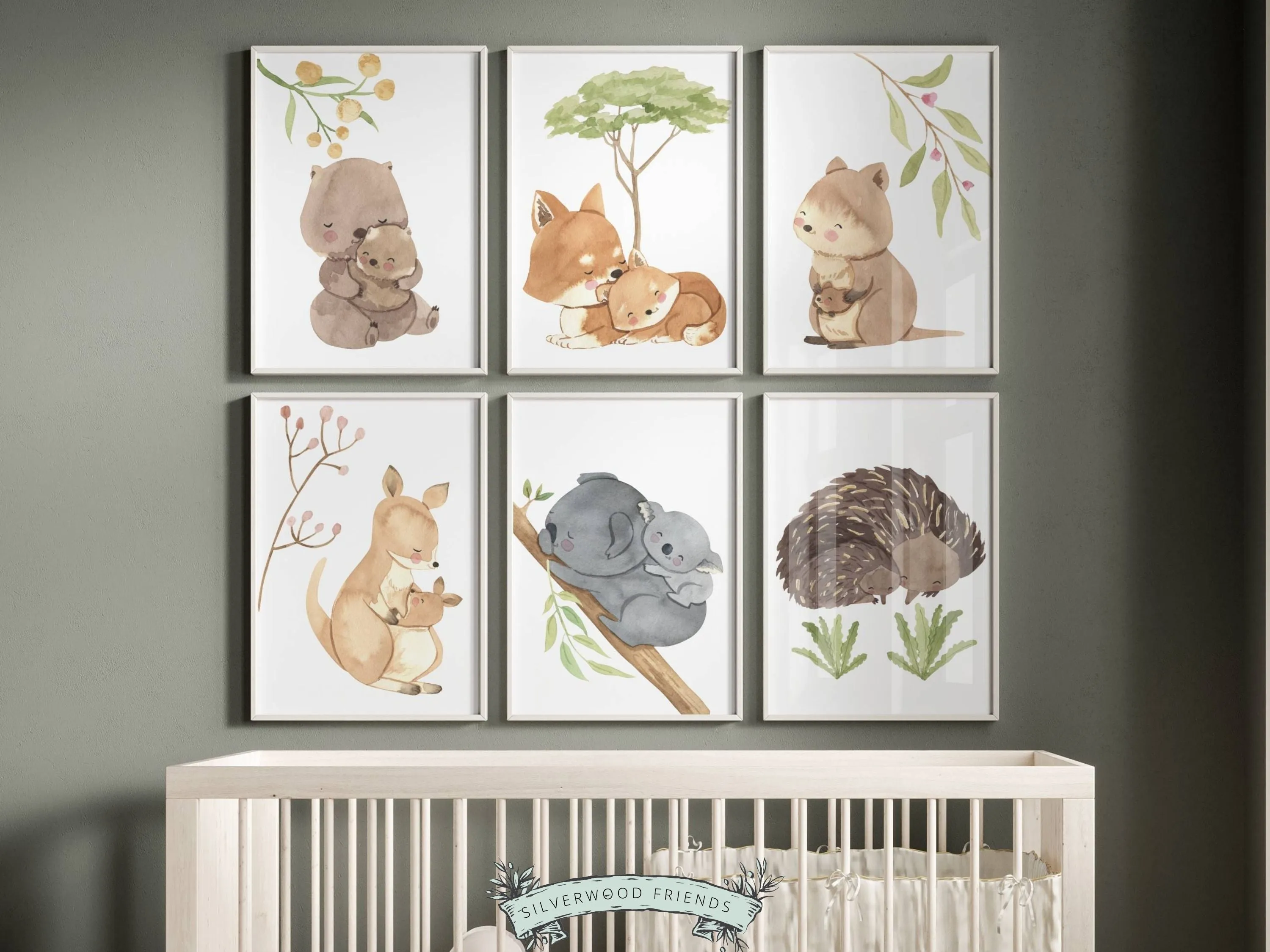 Aussie Animal Mother and Baby Prints