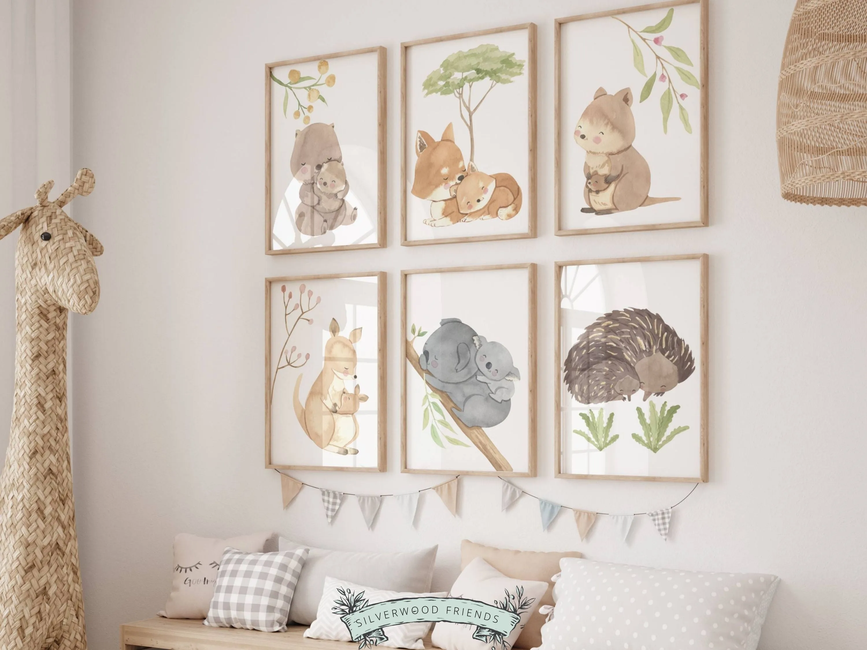 Aussie Animal Mother and Baby Prints