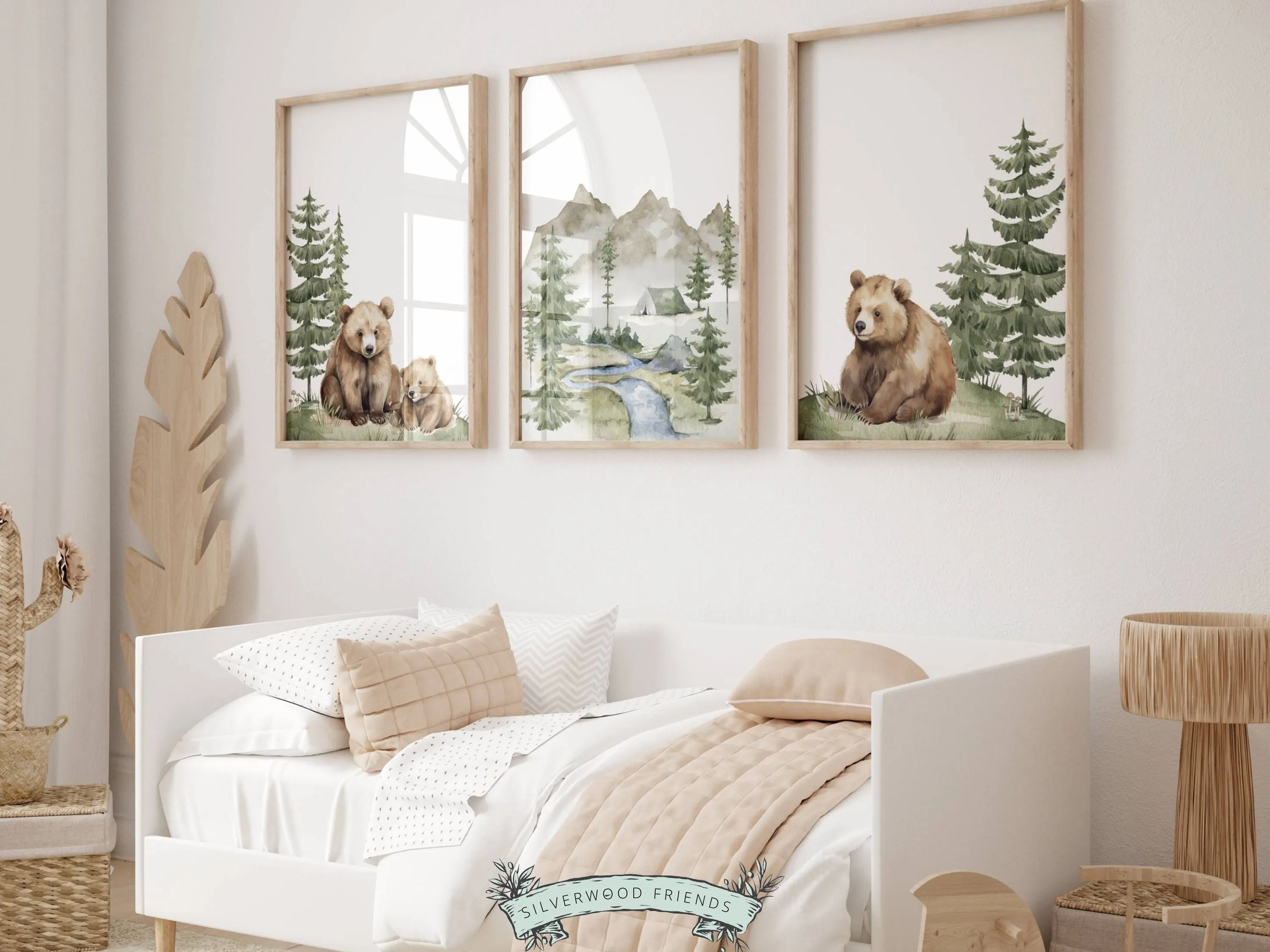 Baby Bear Mountain Nursery Print