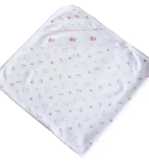 Baby Girl's Pink Whale Print Blanket