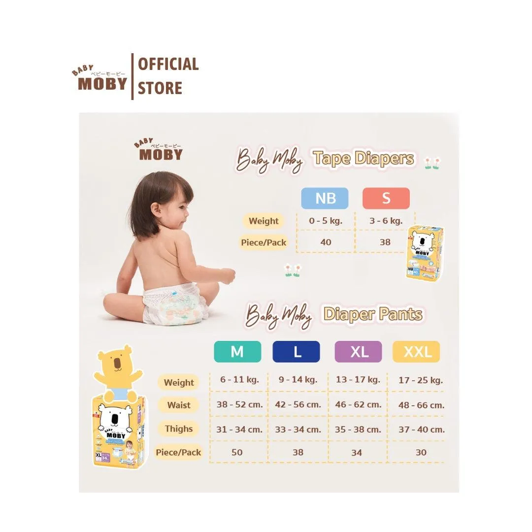Baby Moby Tape Diapers - New Born (0-5kgs)