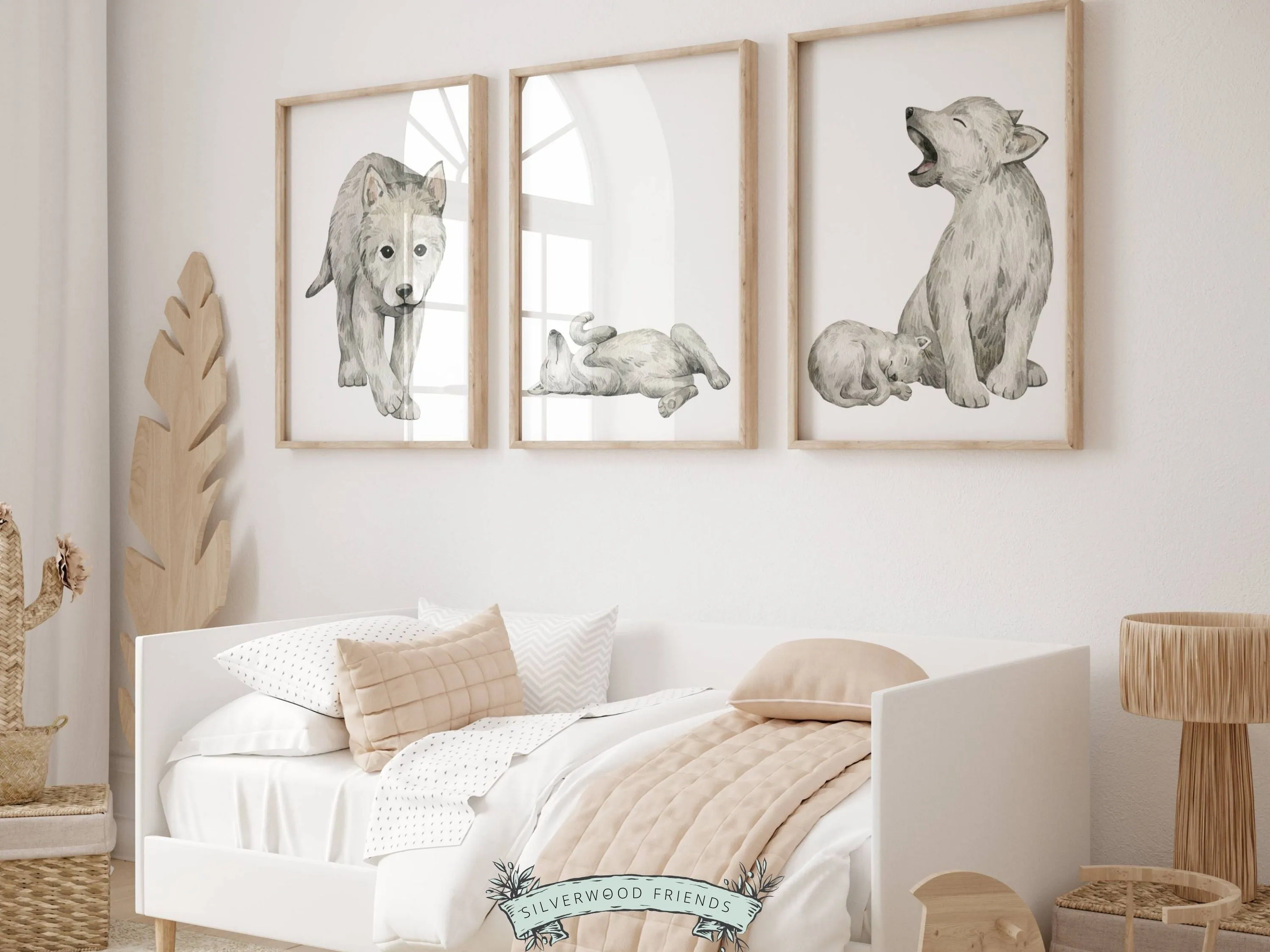 Baby Wolf Nursery Print Set of 3