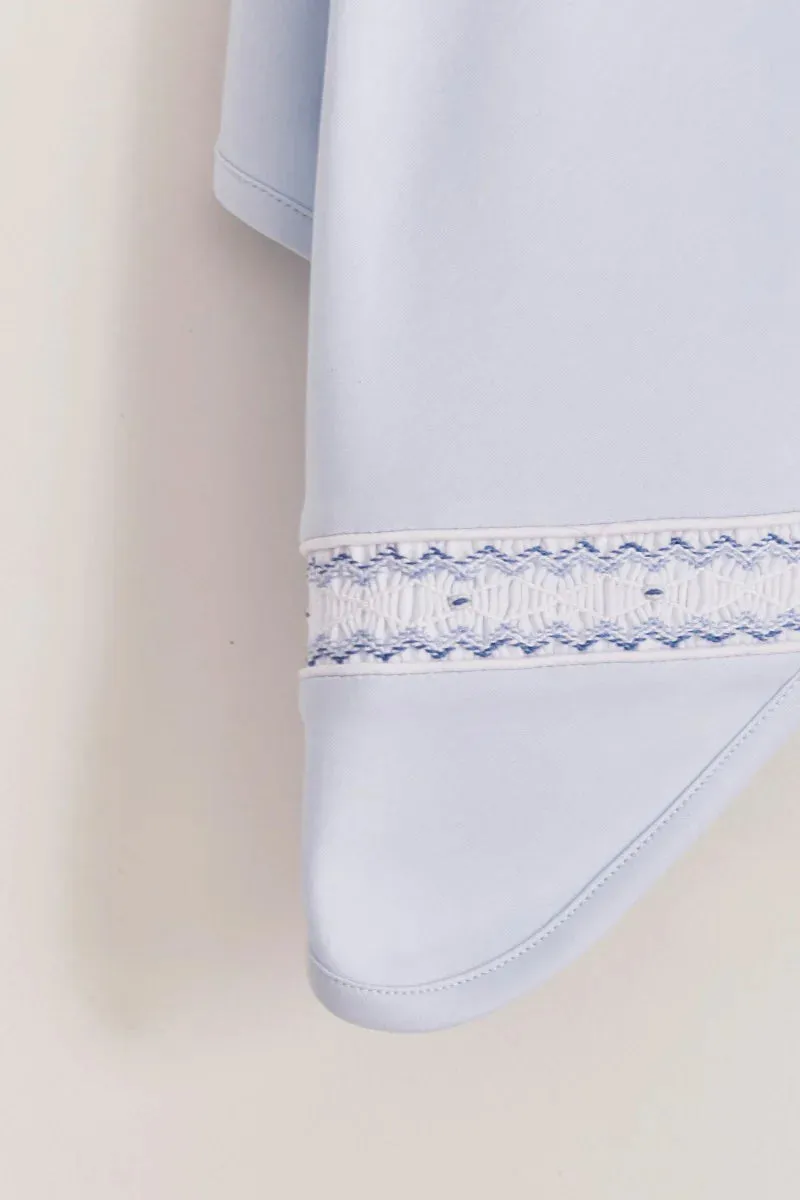 Babycottons Smock Receiving Blanket - Blue