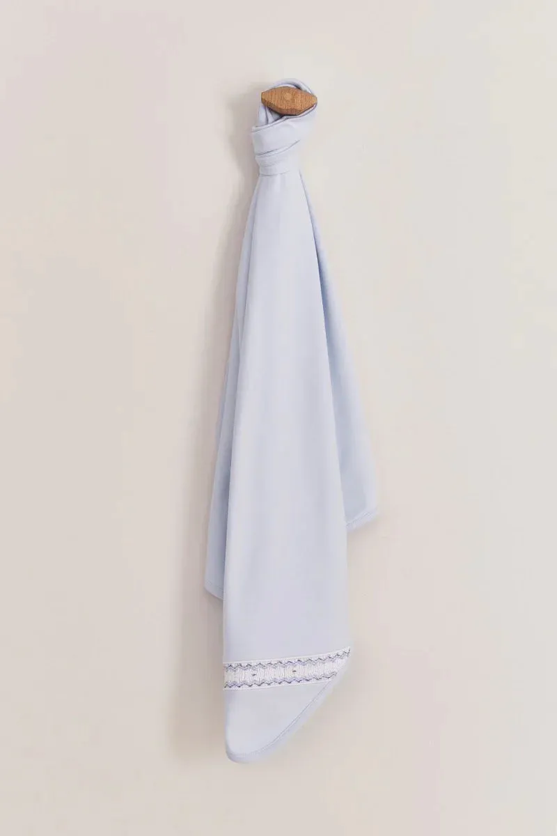 Babycottons Smock Receiving Blanket - Blue