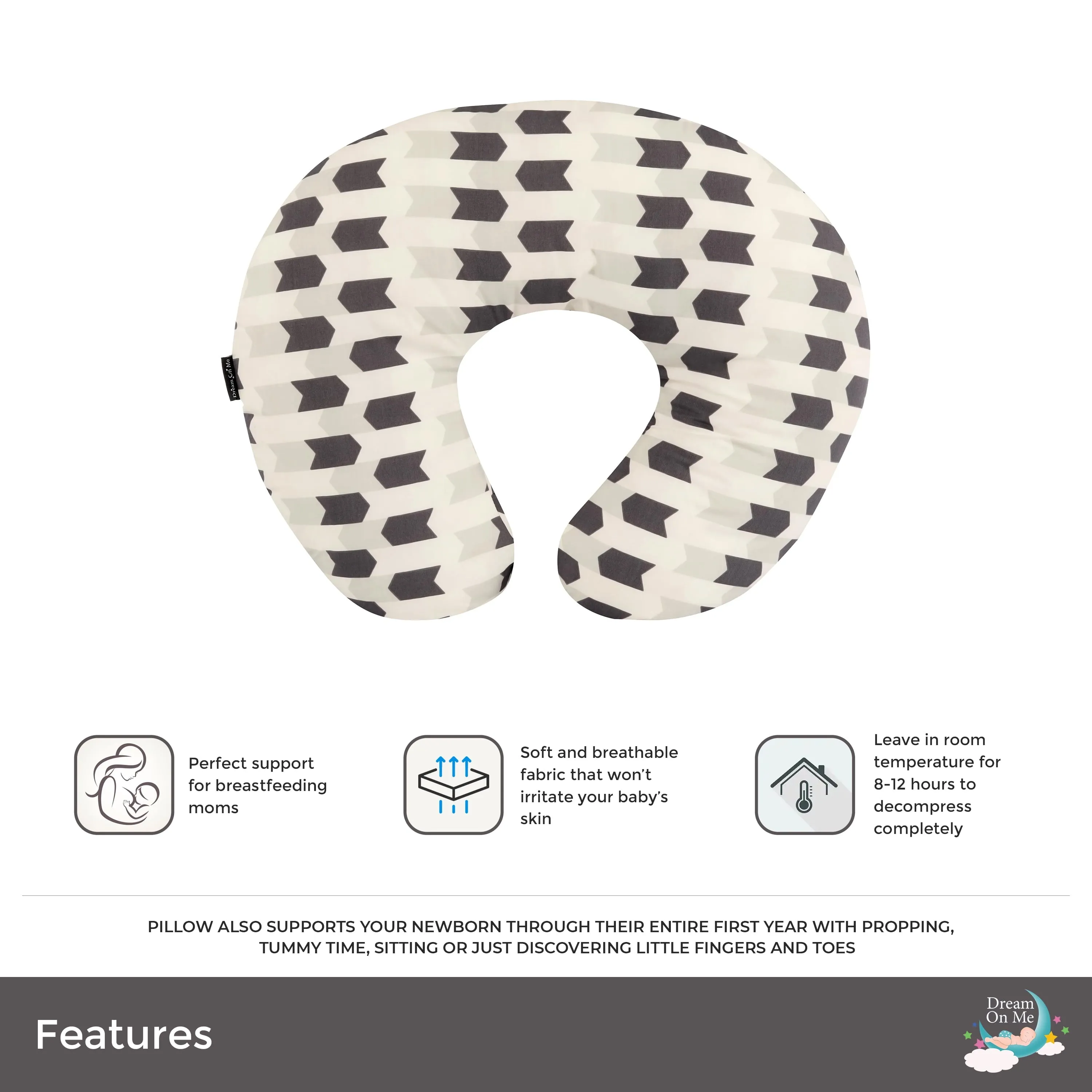 Beeboo Nursing Pillow and Positioner in Fawn Brown