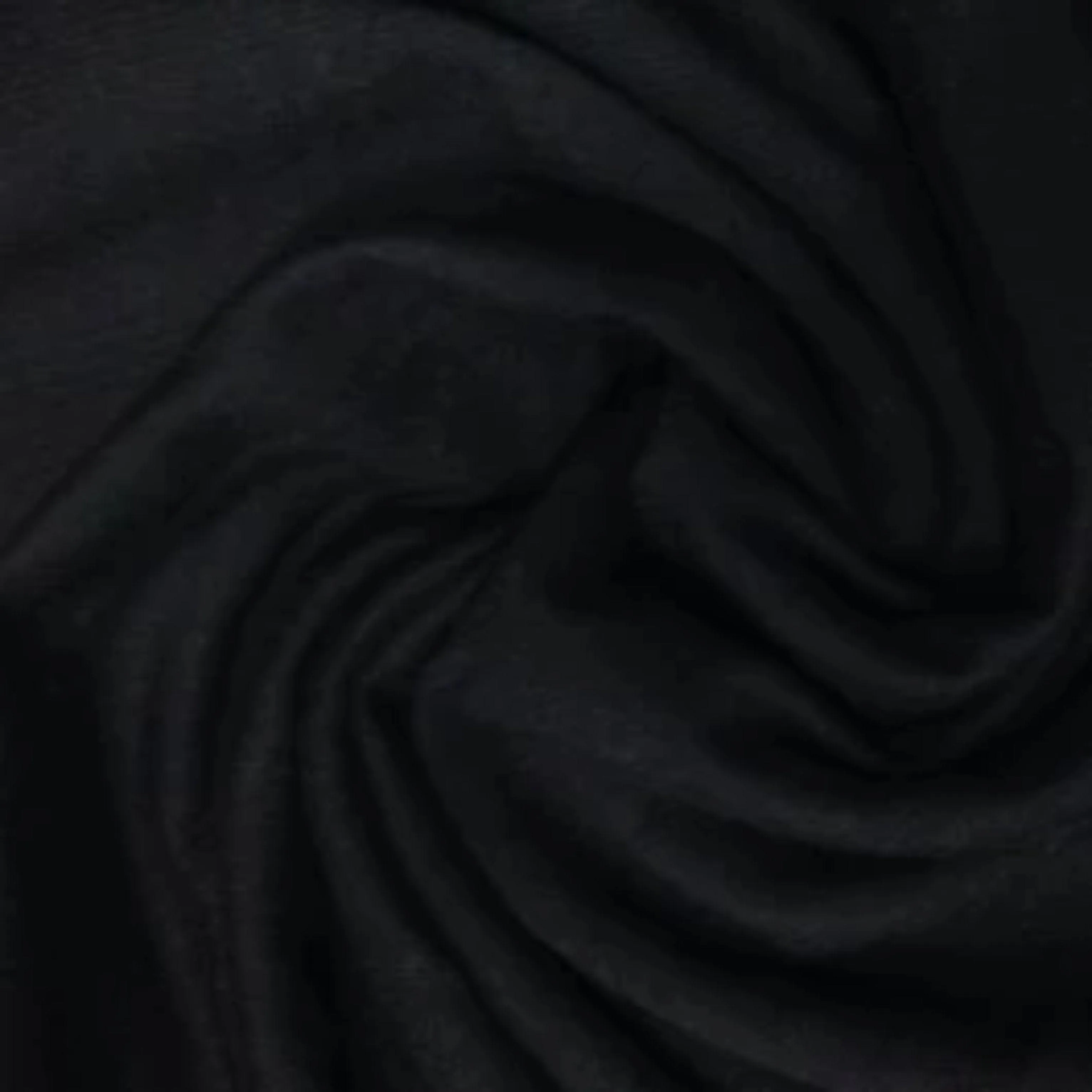 Black Medium Weight Organic Cotton French Terry Fabric - Grown in the USA