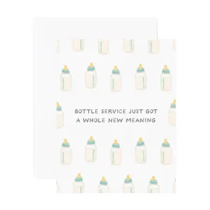 Bottle Service New Baby Card by Amy Zhang