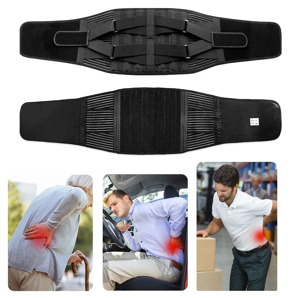 Breathable Anti-skid Waist Braces Belt with 16-hole Mesh for Lower Back Pain Relief