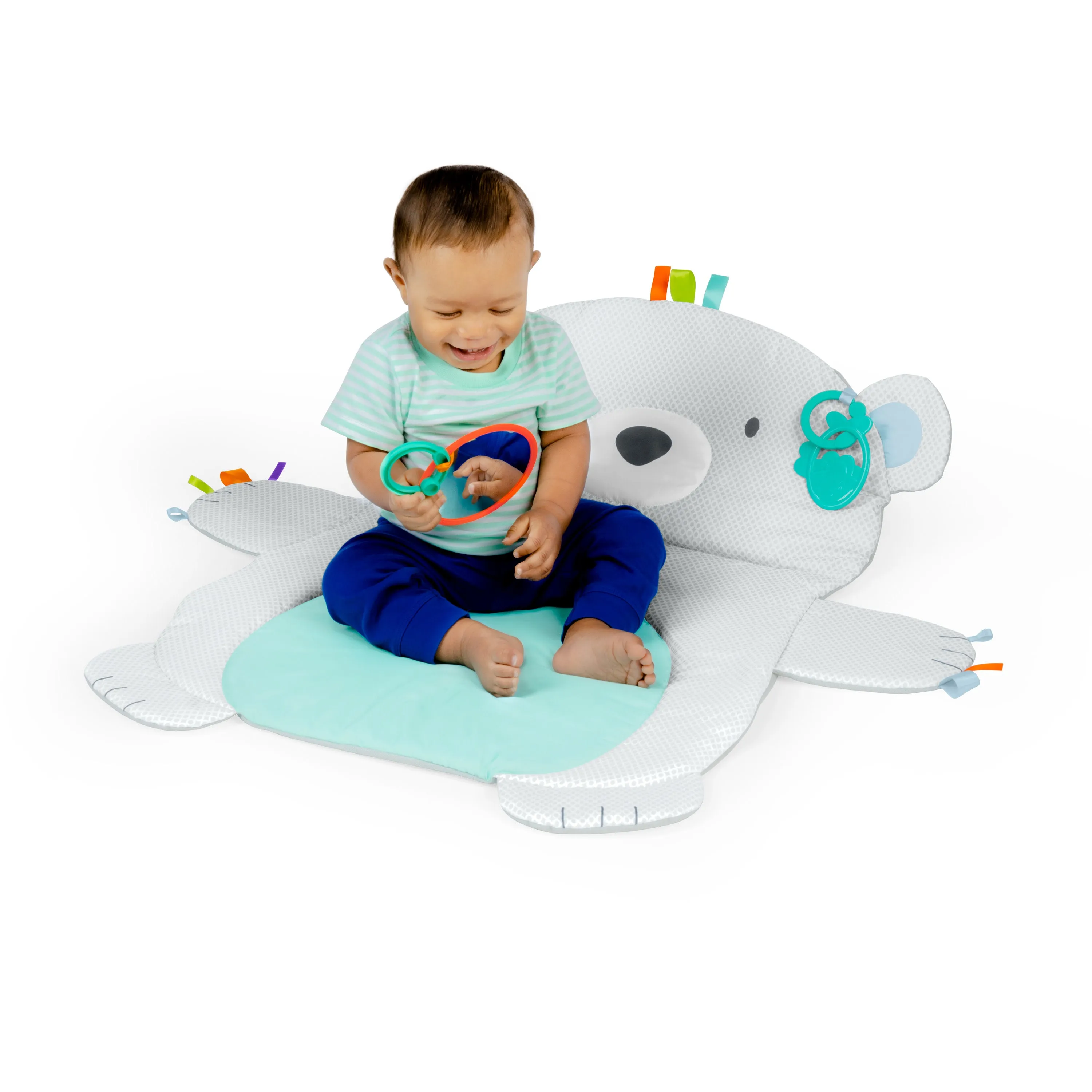 Bright Starts Tummy Time Prop & Play Baby Activity Mat, Polar Bear