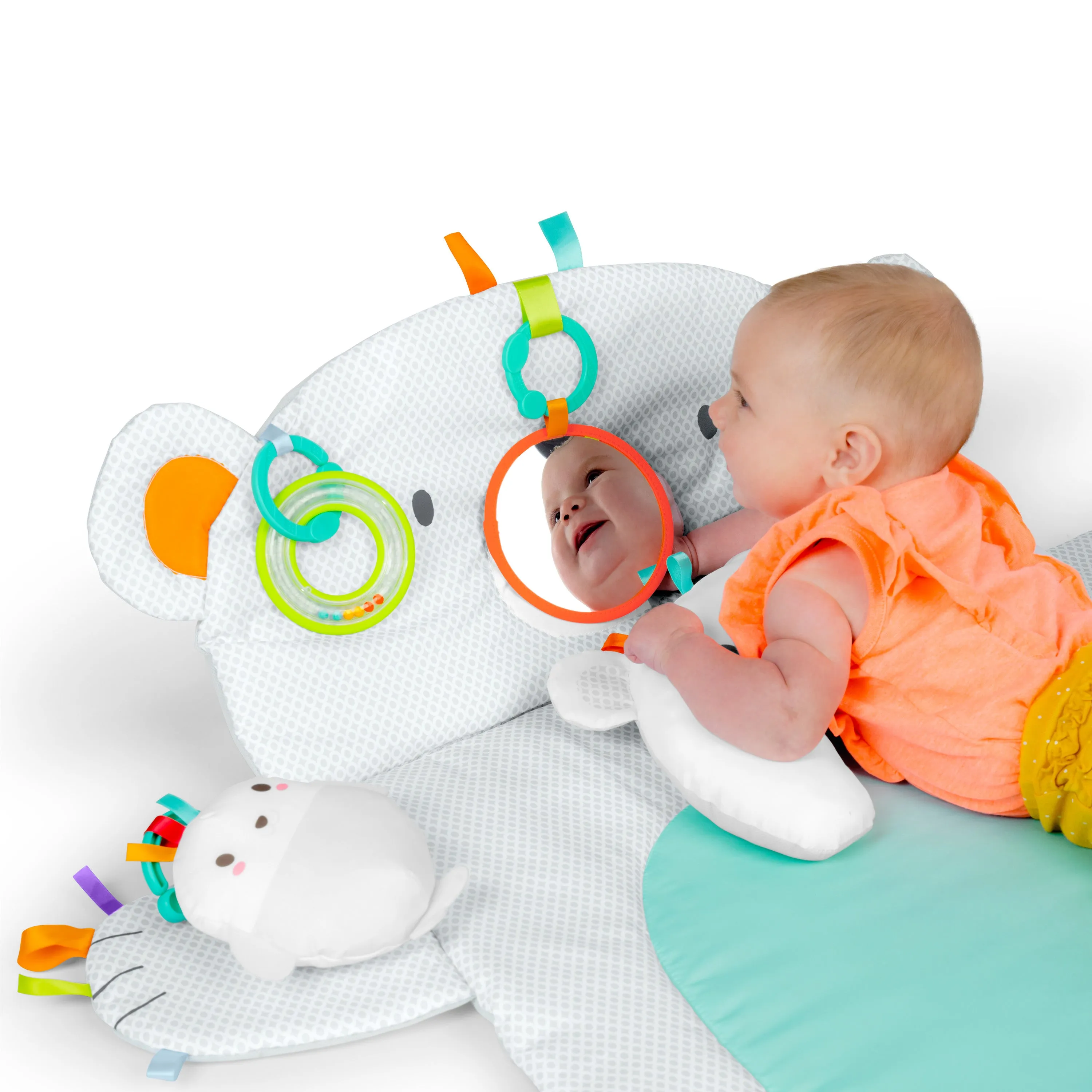 Bright Starts Tummy Time Prop & Play Baby Activity Mat, Polar Bear