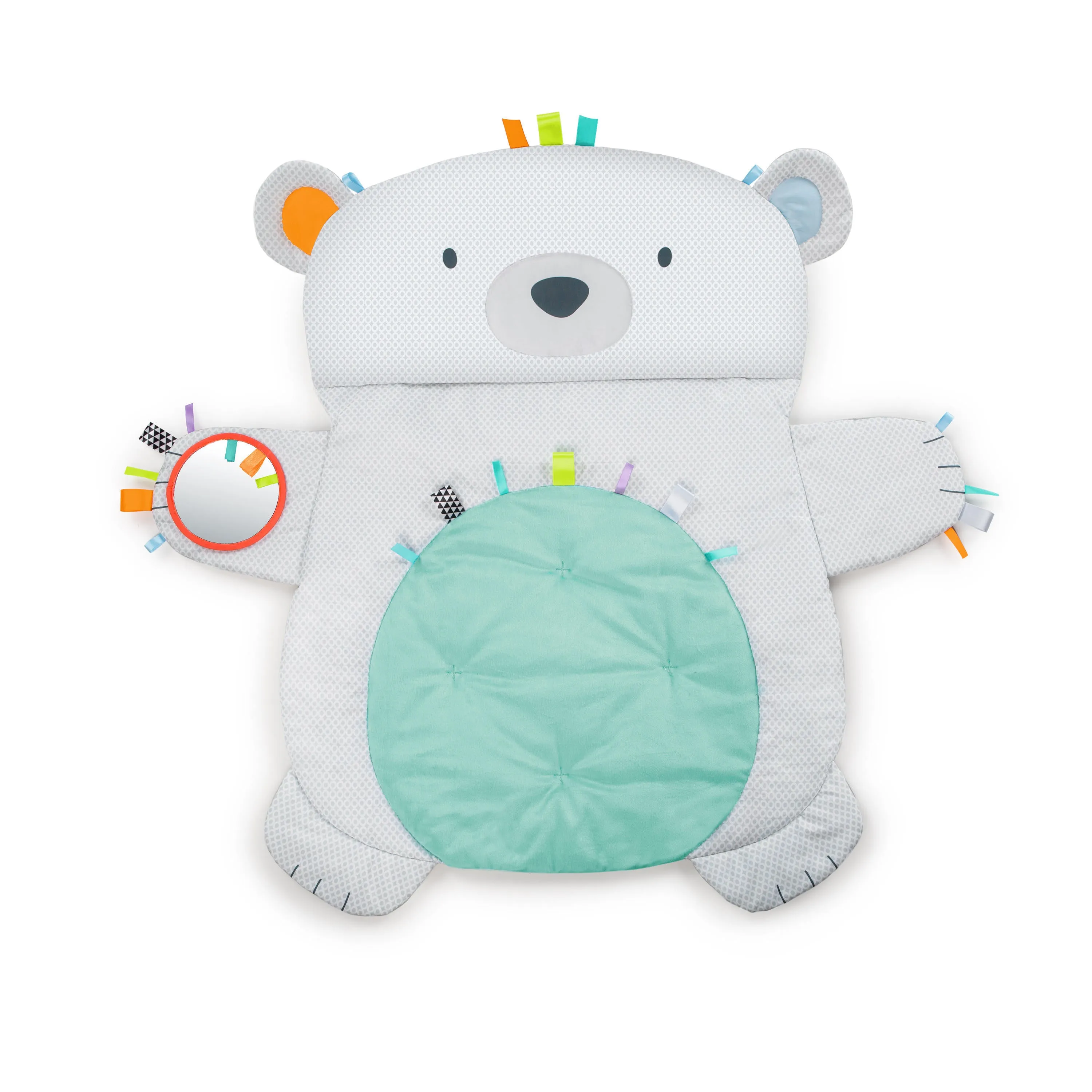 Bright Starts Tummy Time Prop & Play Baby Activity Mat, Polar Bear
