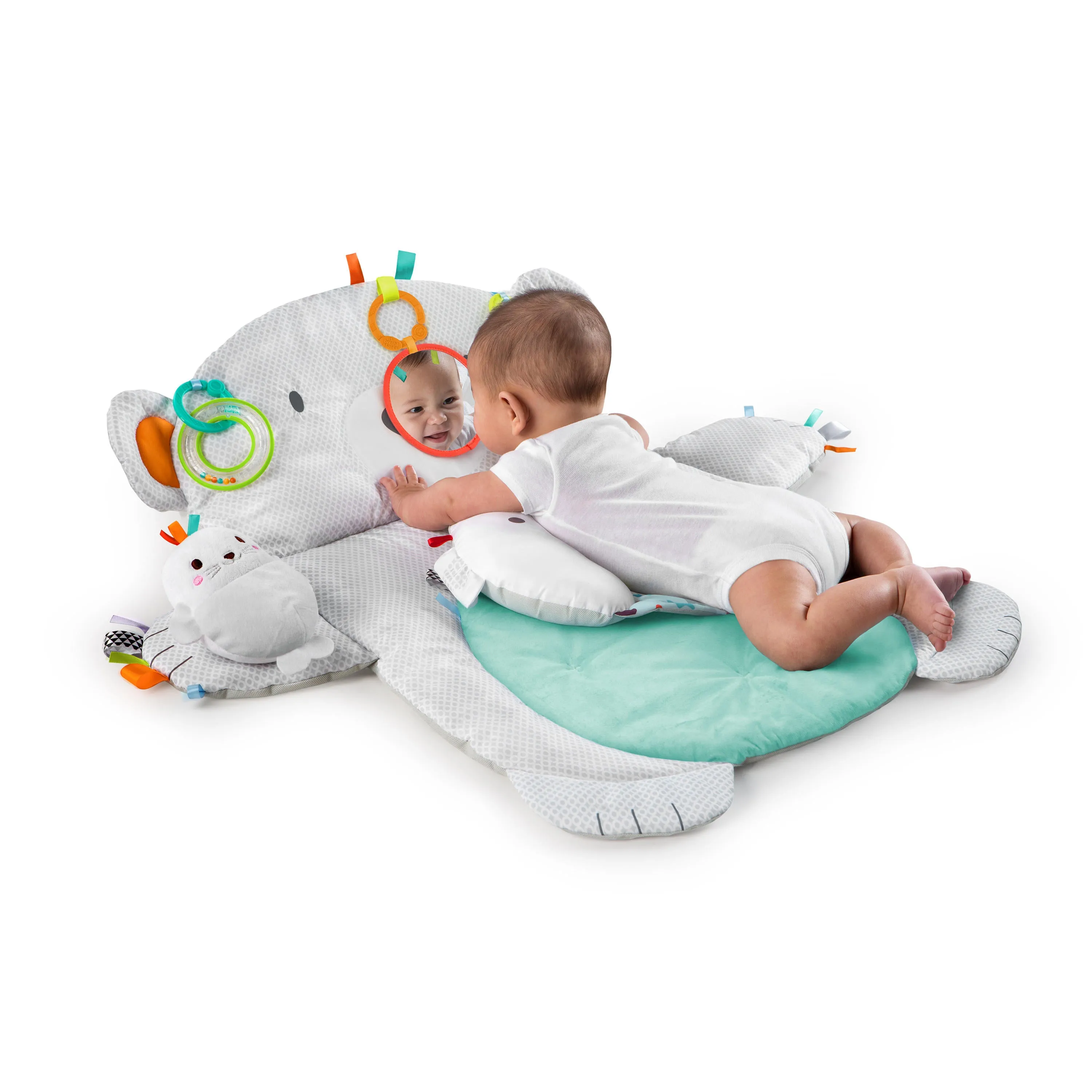 Bright Starts Tummy Time Prop & Play Baby Activity Mat, Polar Bear
