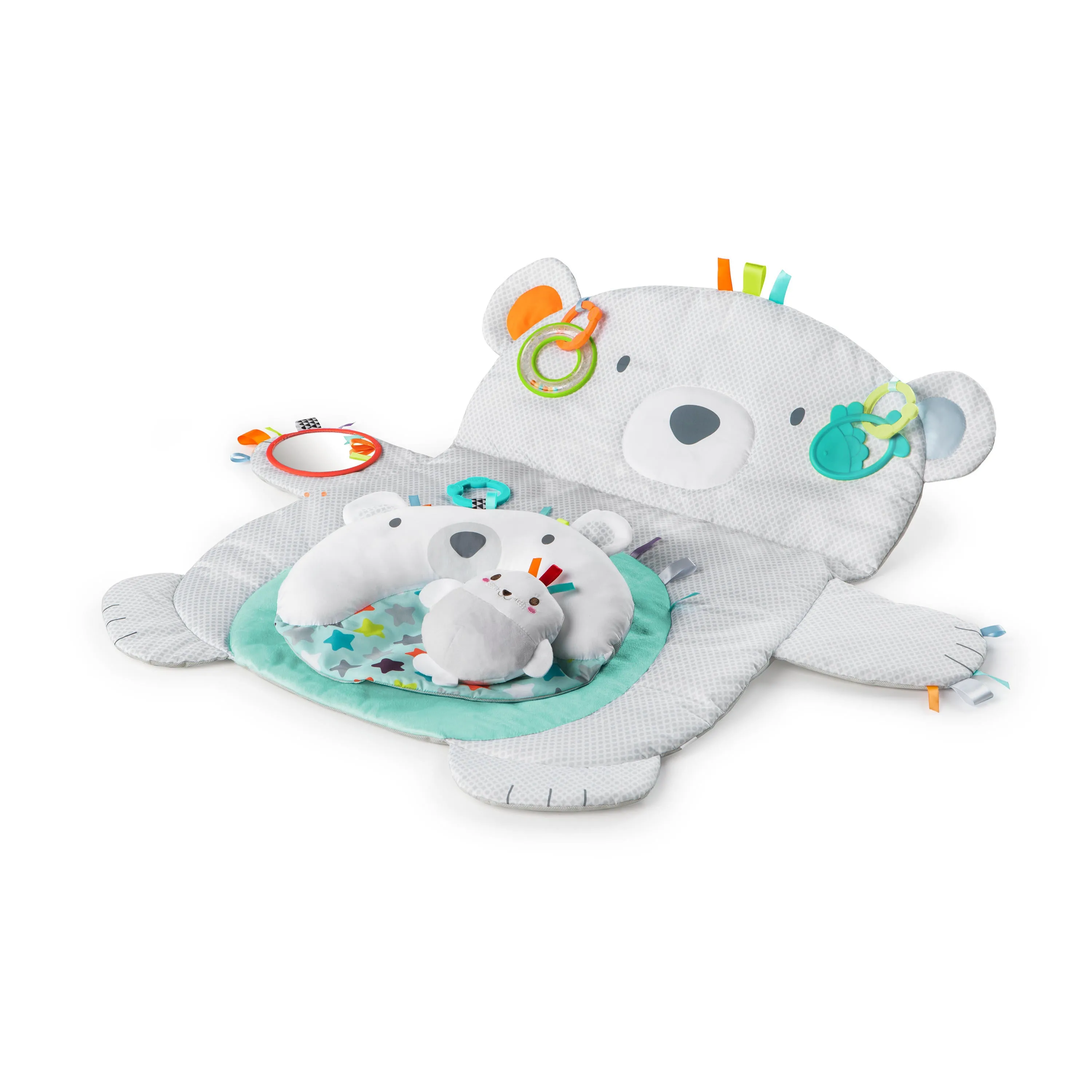 Bright Starts Tummy Time Prop & Play Baby Activity Mat, Polar Bear