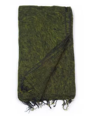 Brushed Woven Blanket in Olive