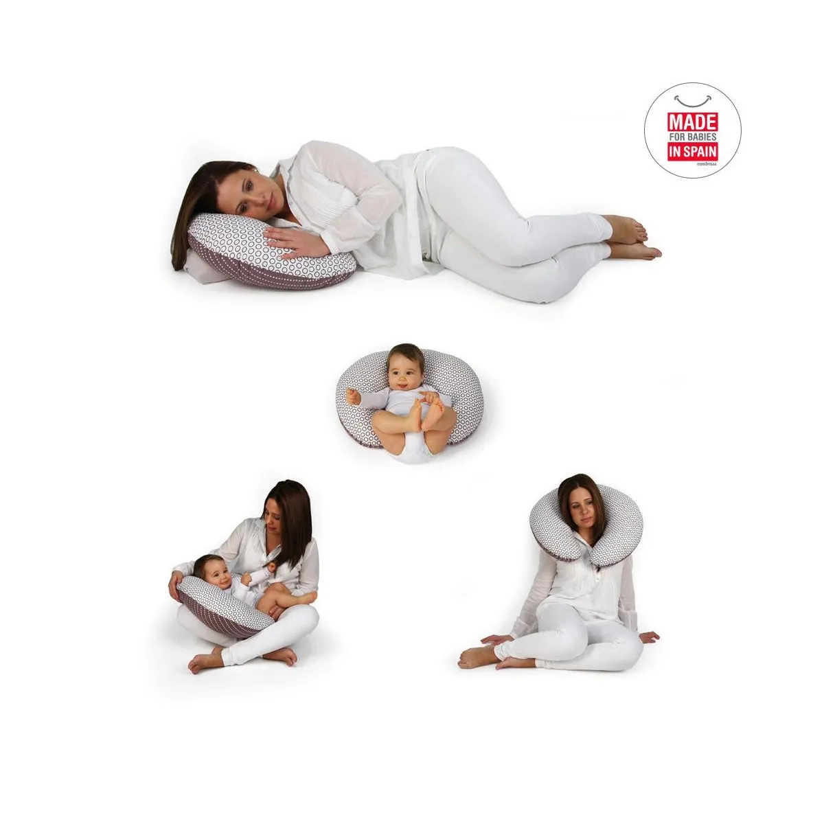 Cambrass Small Nursing Pillow Star Grey