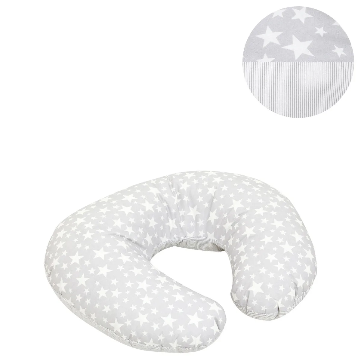 Cambrass Small Nursing Pillow Star Grey