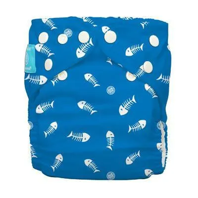 Charlie Banana Diaper 2 Inserts Fish Sticks Blue One Size