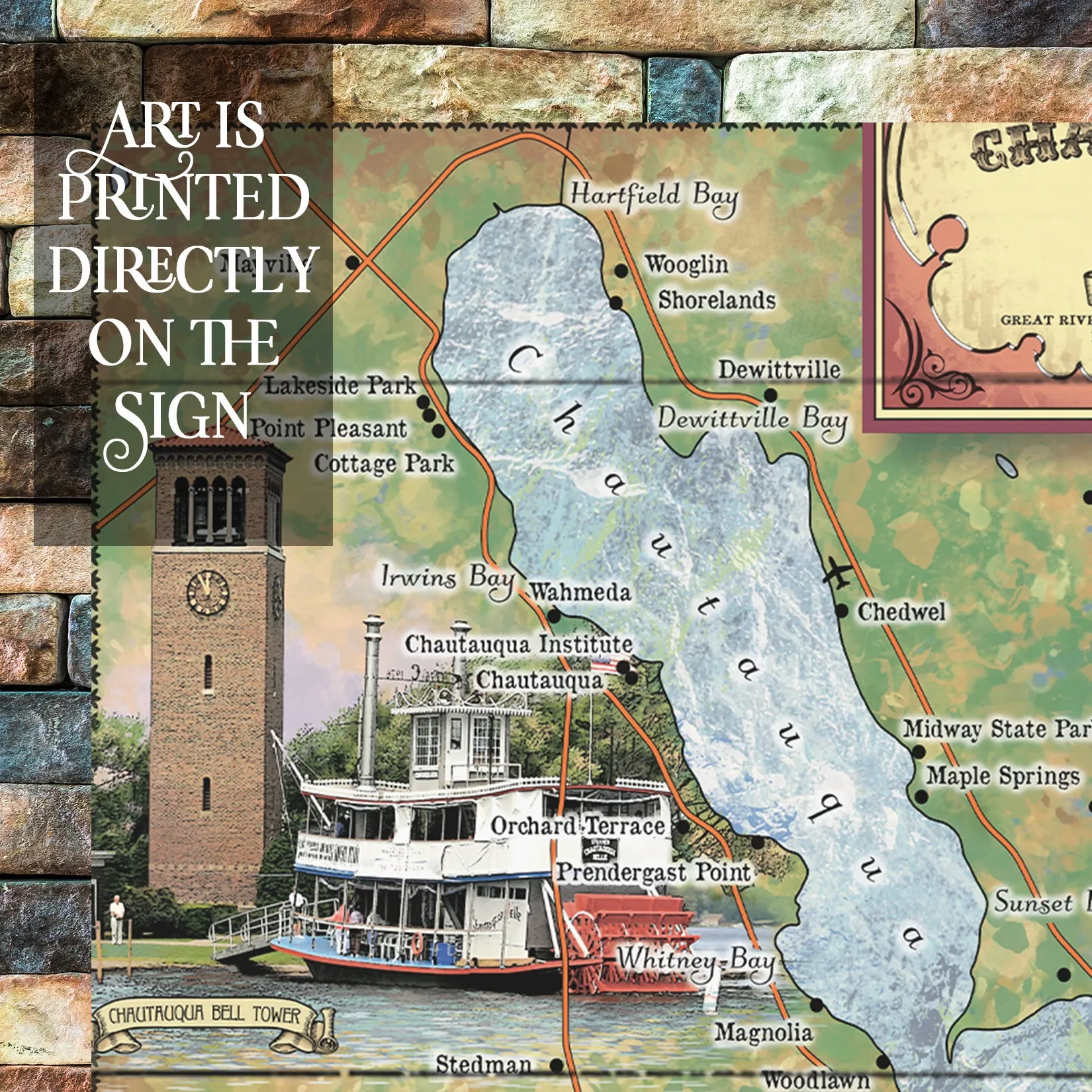 Chautauqua Lake New York Antique Map Art Blanket Throw Soft Polar/ Silky/ Sherpa Fleece Vintage Blanket For Bed Sofa Couch Gift & Travel