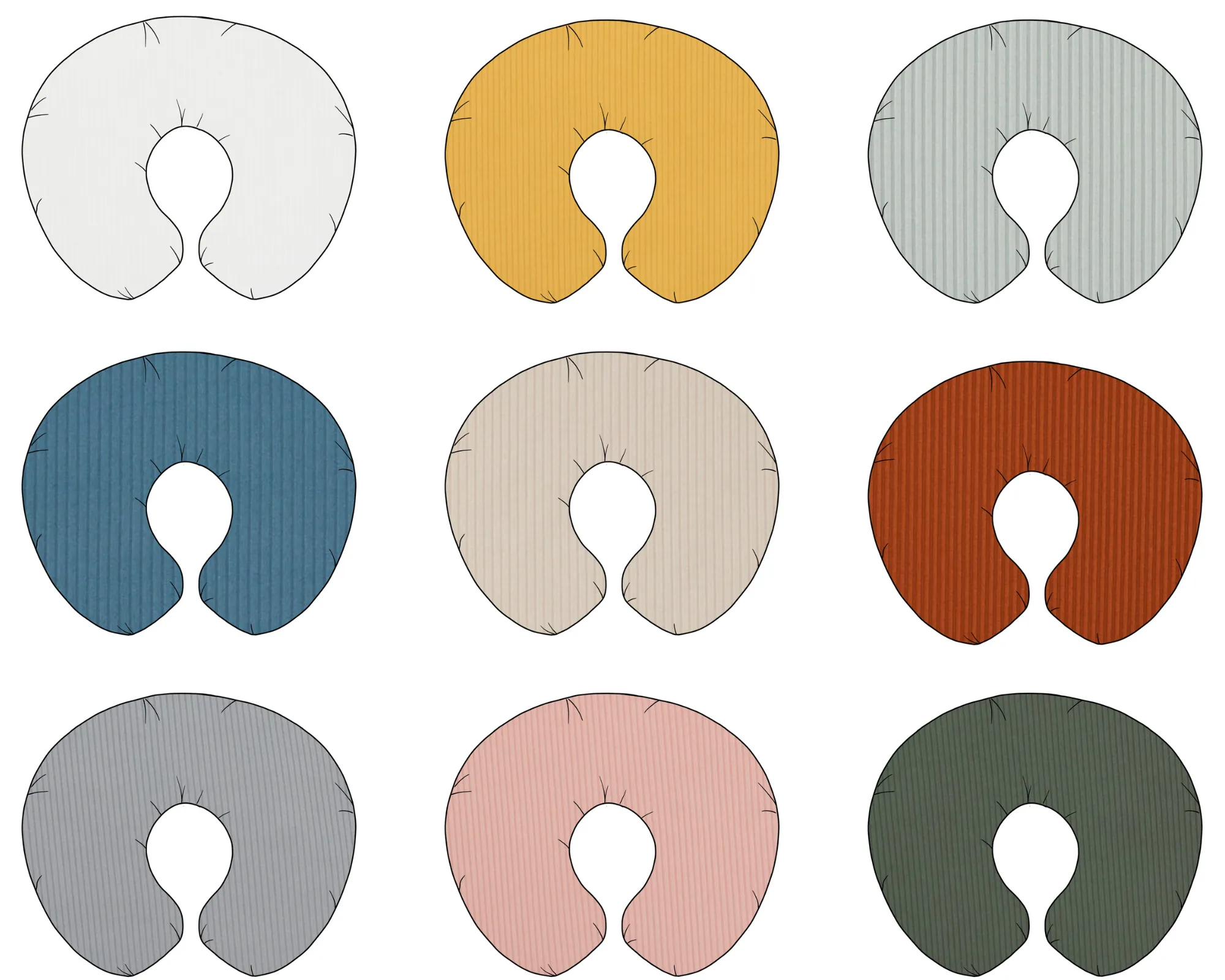 Cloud Ribbed Nursing Pillow Cover