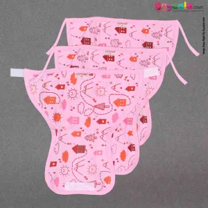 COZYCARE Washable Diaper With Attached Pad, Tying Model With Hosiery Fabric - small for 0-3m pack of 3