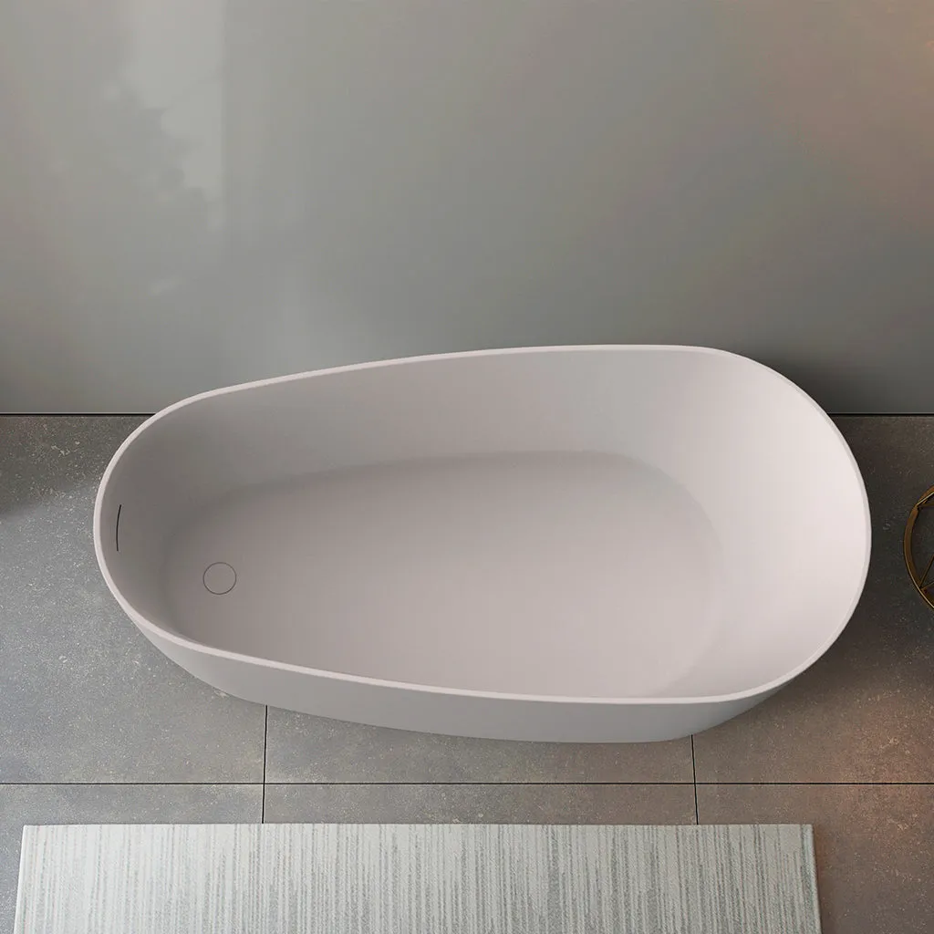 DAX Oval Freestanding Acrylic Bathtub - Glossy White Finished -55 inches (BT-8365)