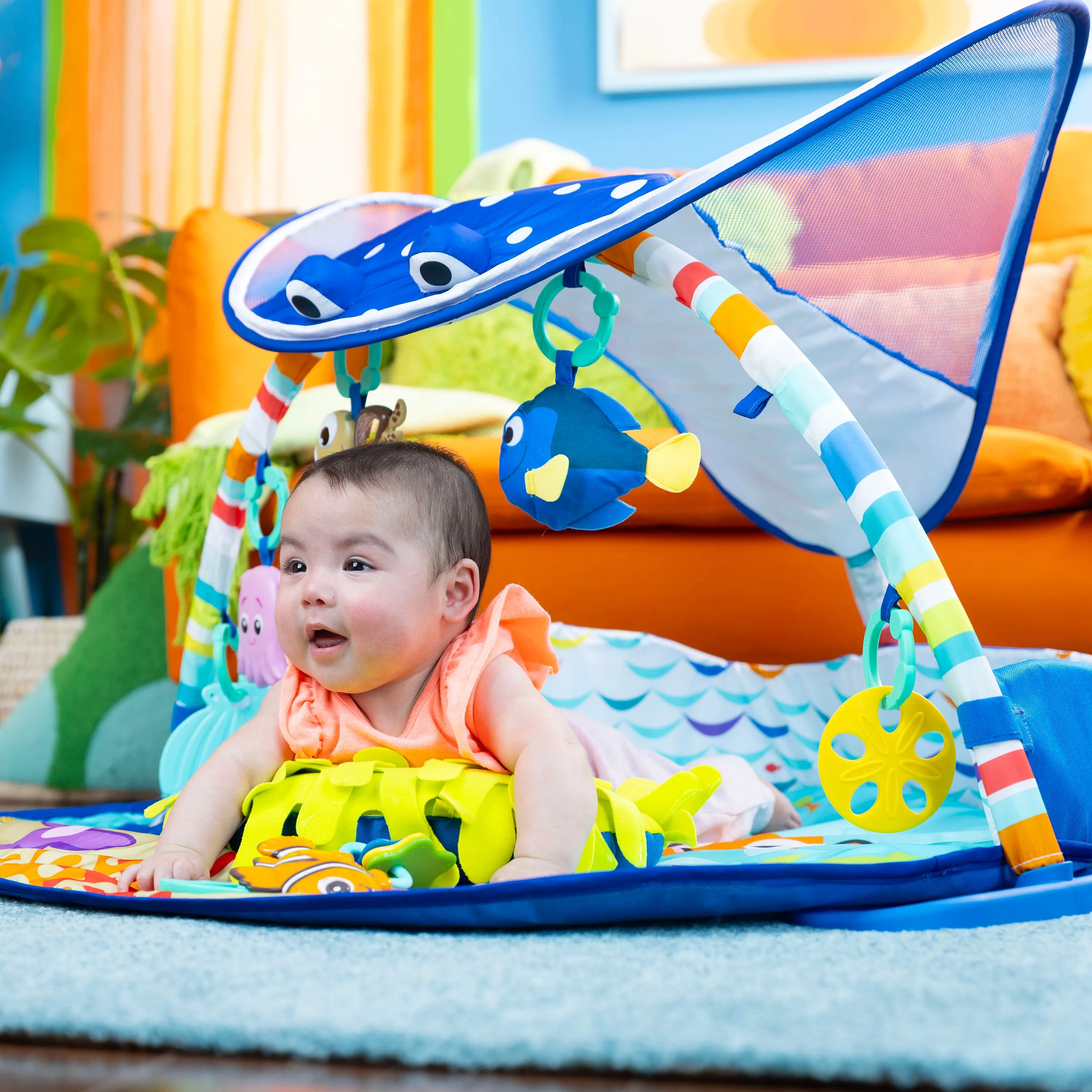 Disney Baby Finding Nemo Mr. Ray Ocean Lights & Music Activity Play Gym