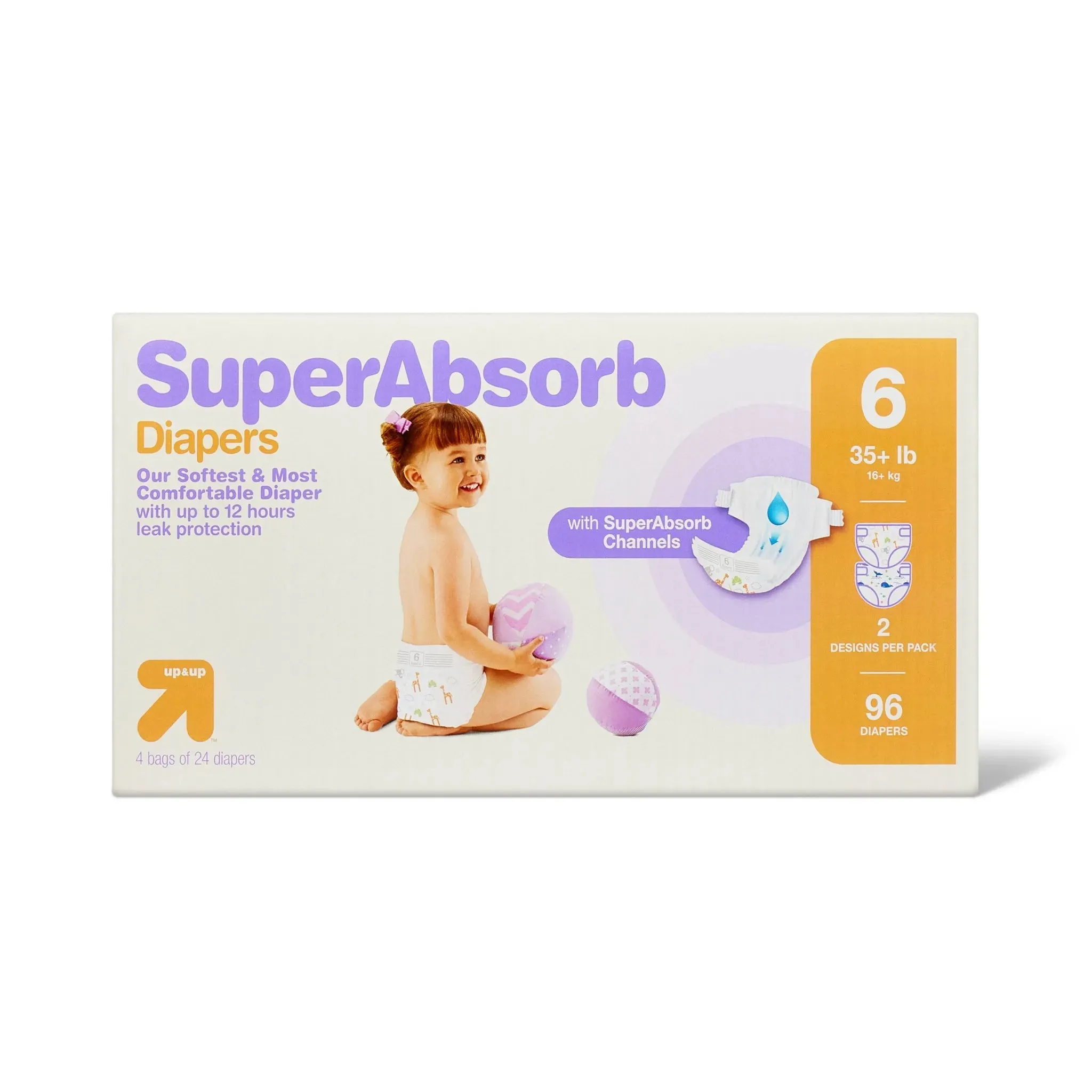 Disposable Diapers Giant Pack - Size 6 - 96ct