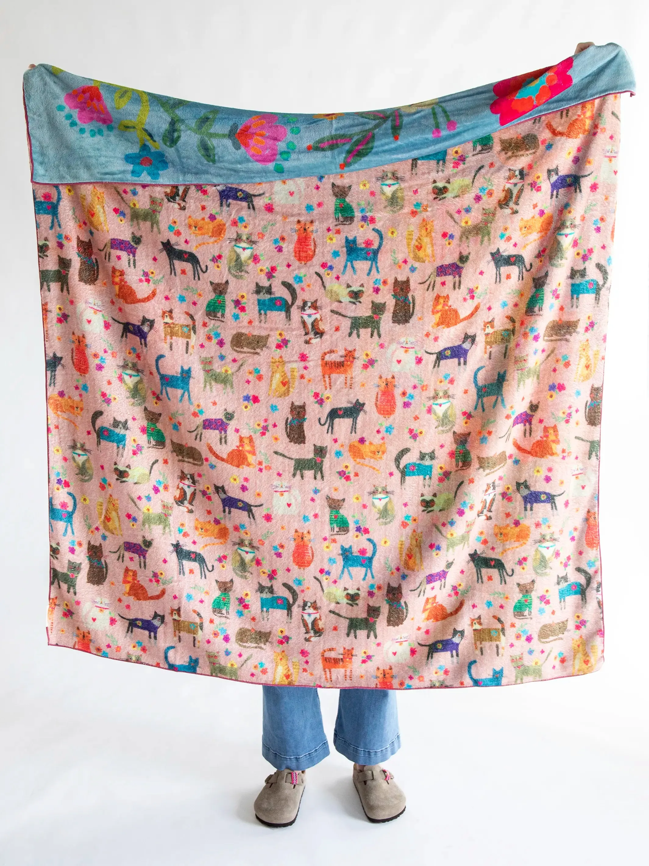 Double-Sided Cozy Throw Blanket - Every Cat Has A Home