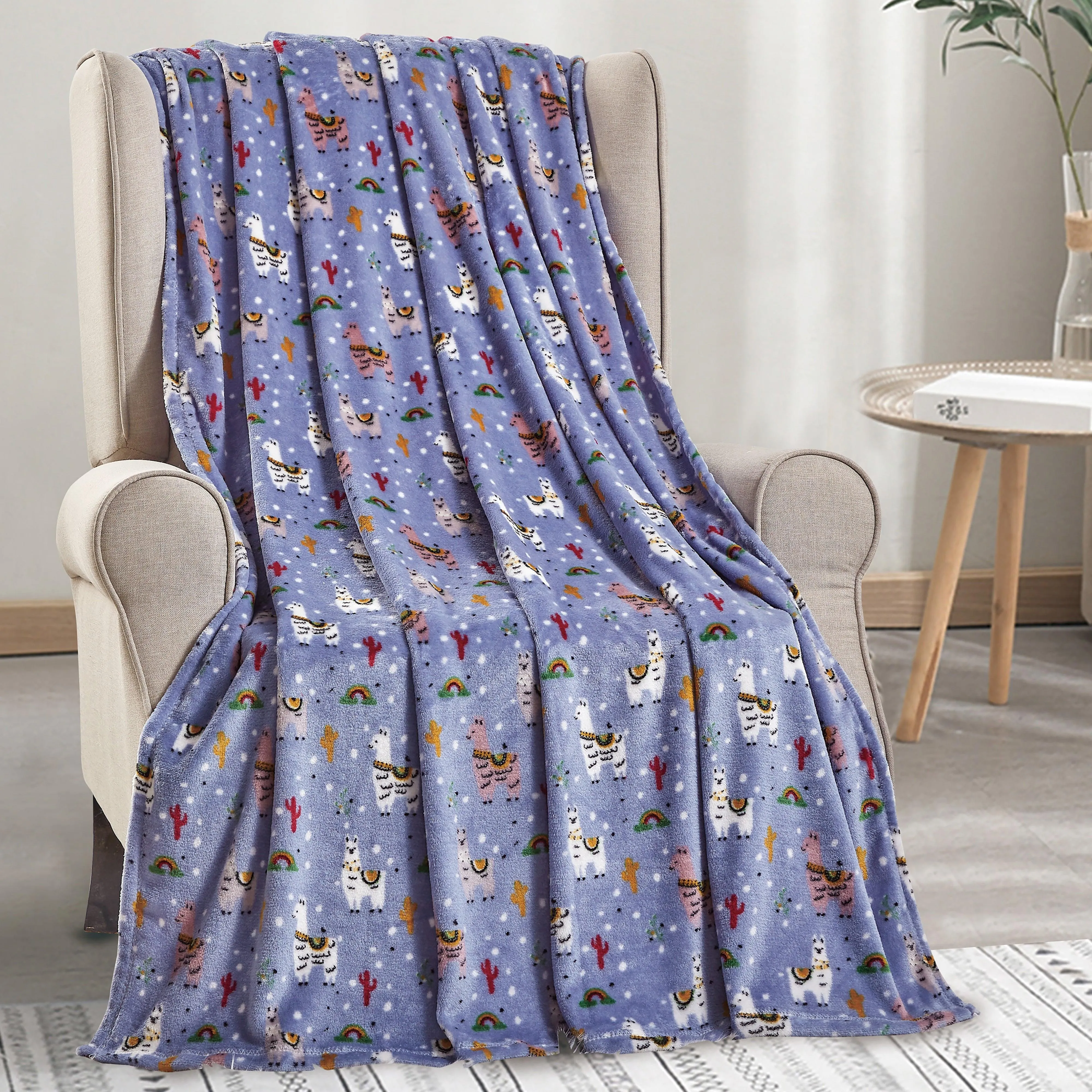 Elegant Comfort Ultra Soft Lightweight Printed Throw Blanket - 50 x 60 inches