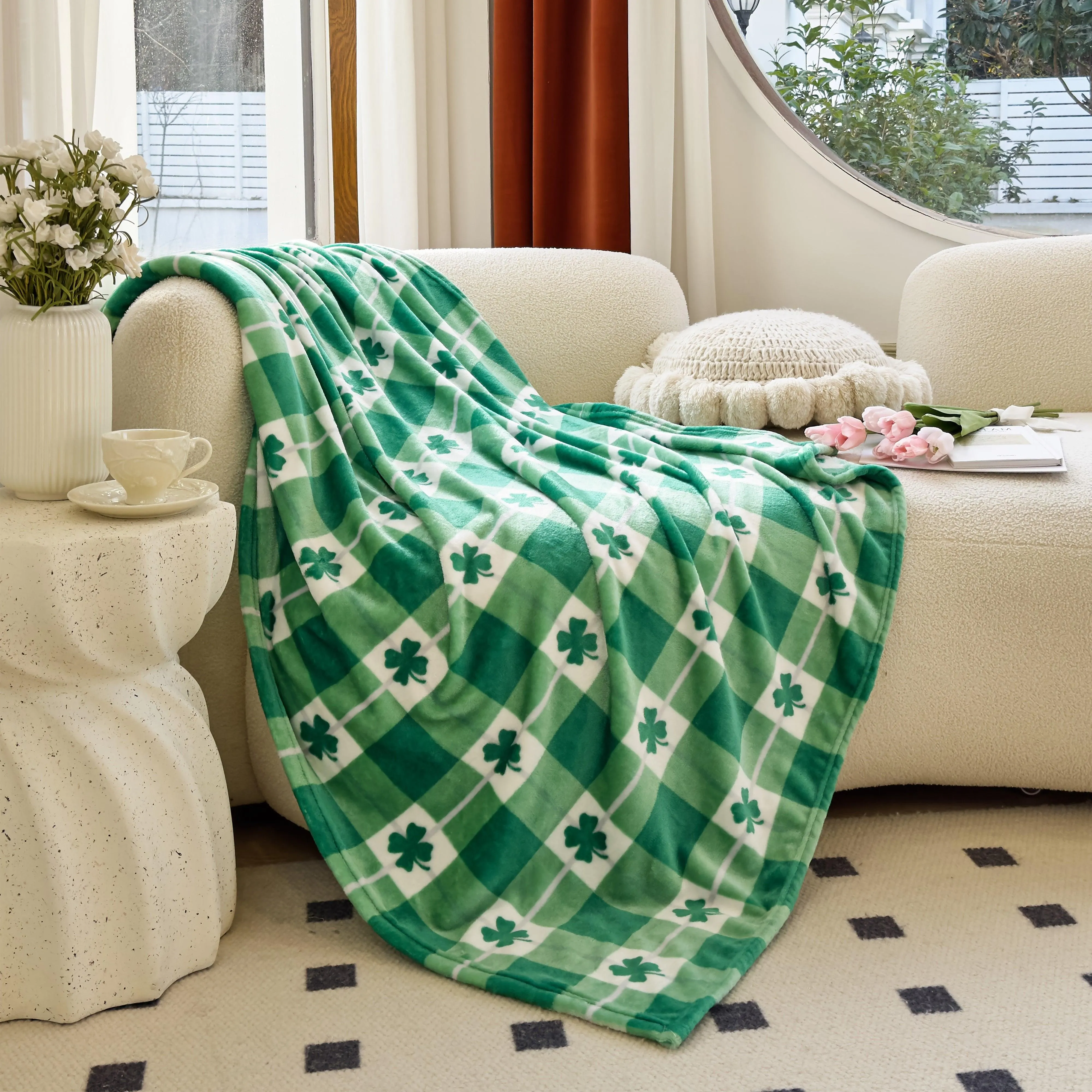 Elegant Comfort Ultra Soft Lightweight Printed Throw Blanket - 50 x 60 inches