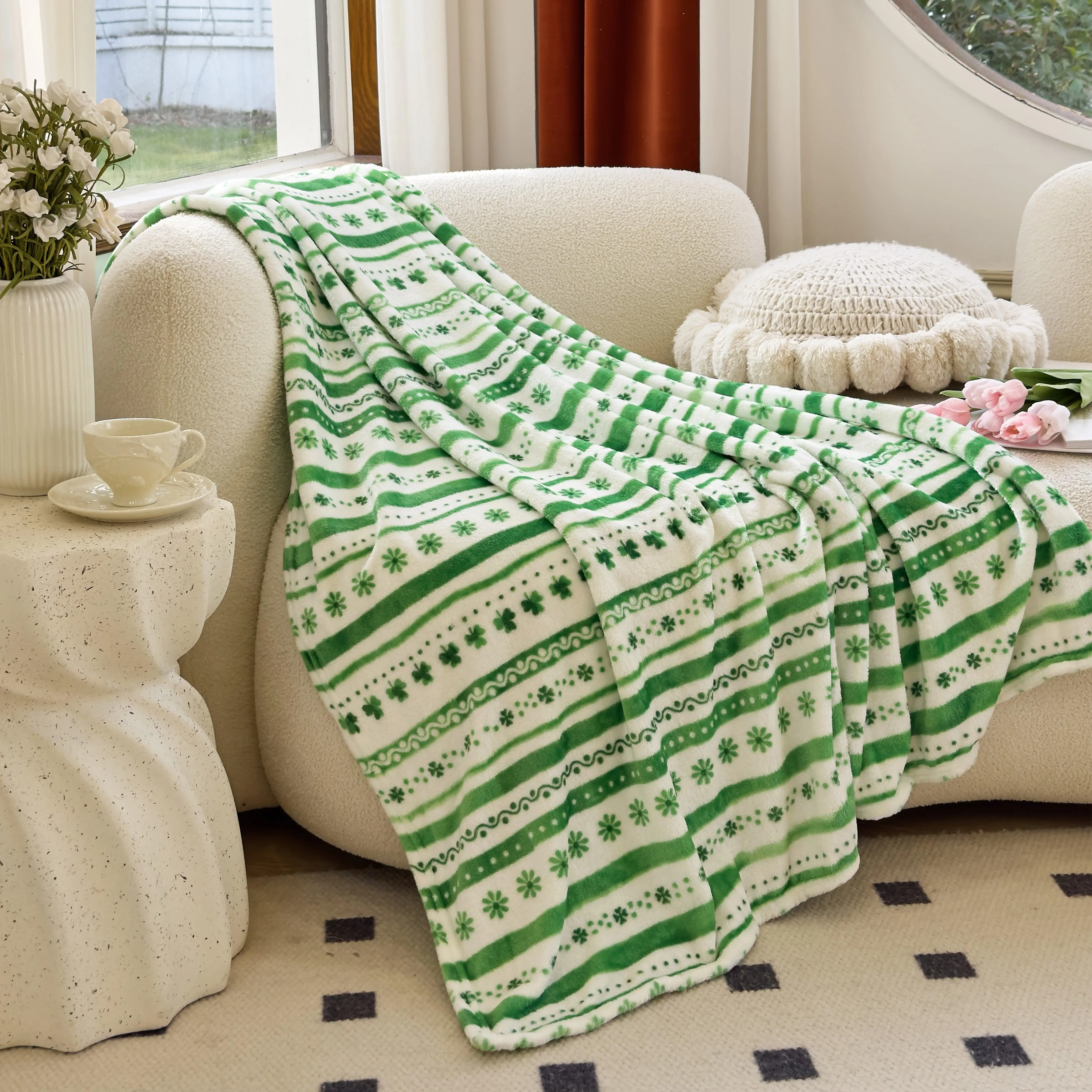 Elegant Comfort Ultra Soft Lightweight Printed Throw Blanket - 50 x 60 inches
