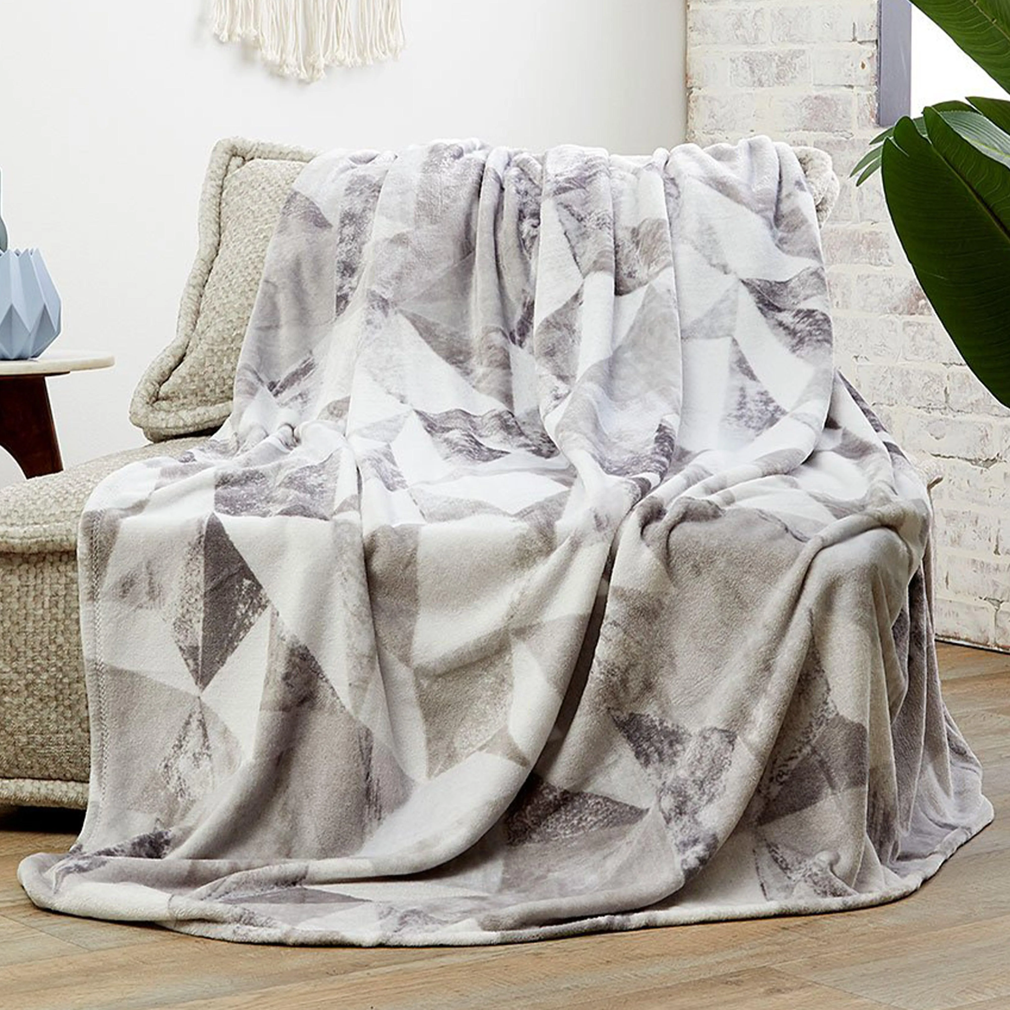 Elegant Comfort Ultra Soft Lightweight Printed Throw Blanket - 50 x 60 inches