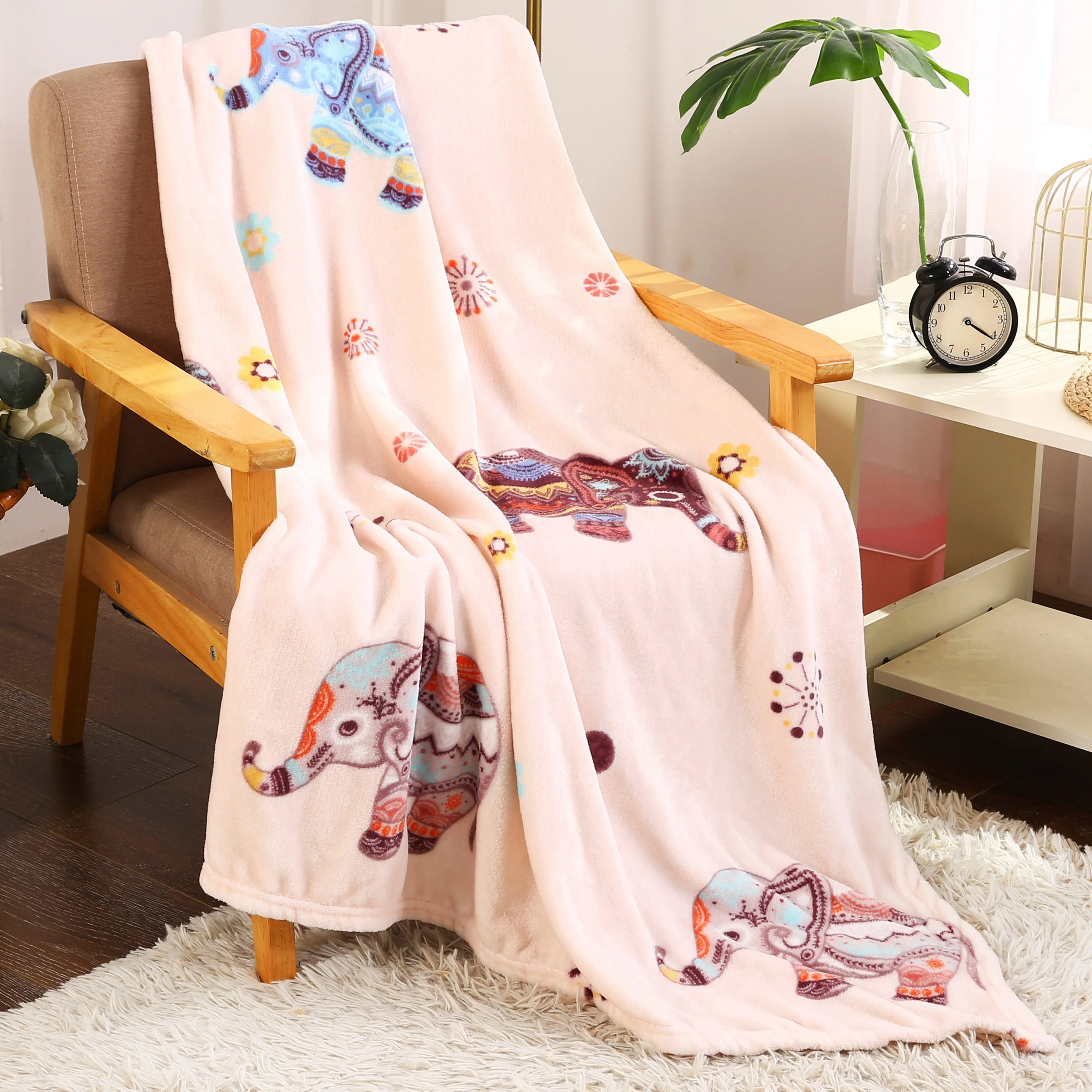 Elegant Comfort Ultra Soft Lightweight Printed Throw Blanket - 50 x 60 inches