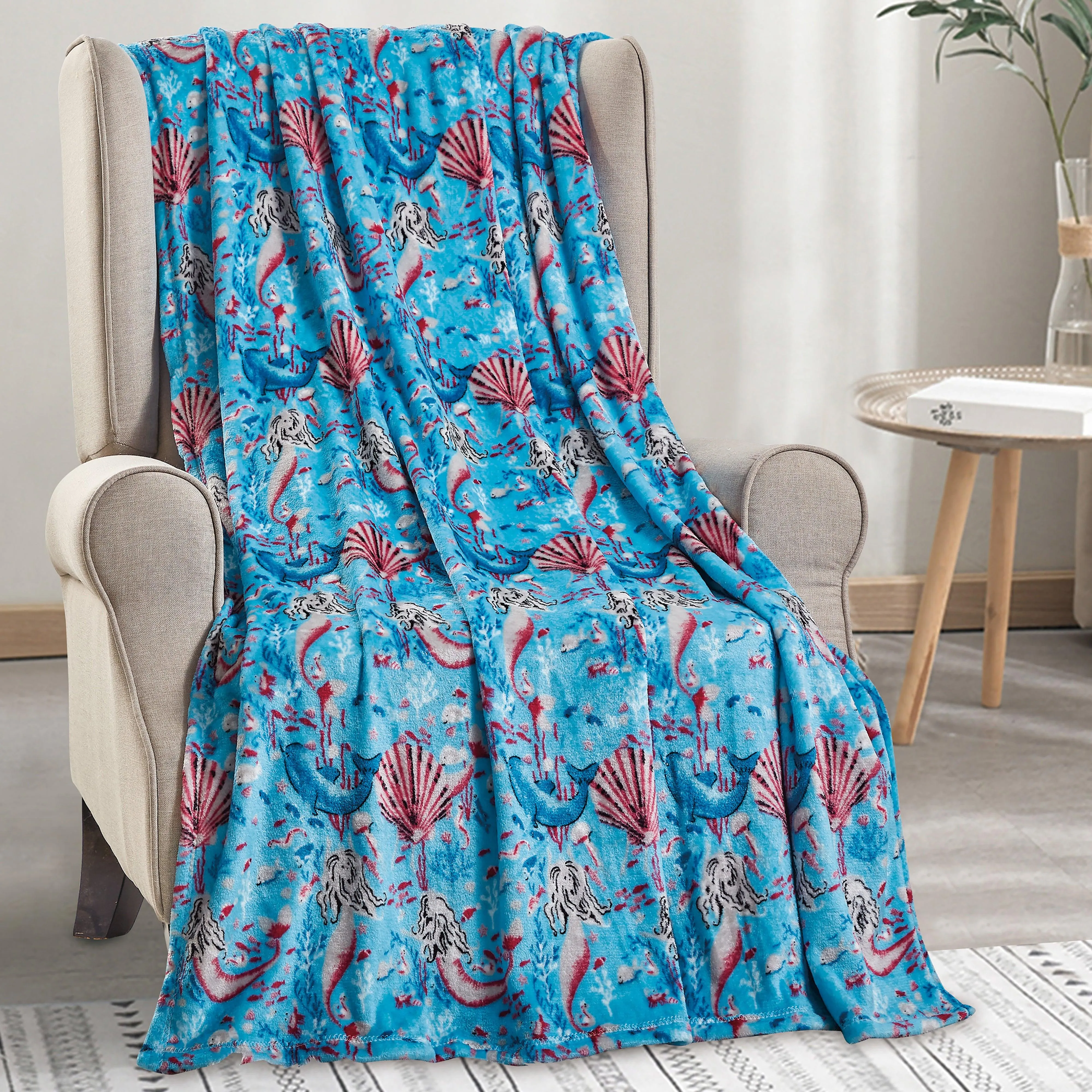 Elegant Comfort Ultra Soft Lightweight Printed Throw Blanket - 50 x 60 inches