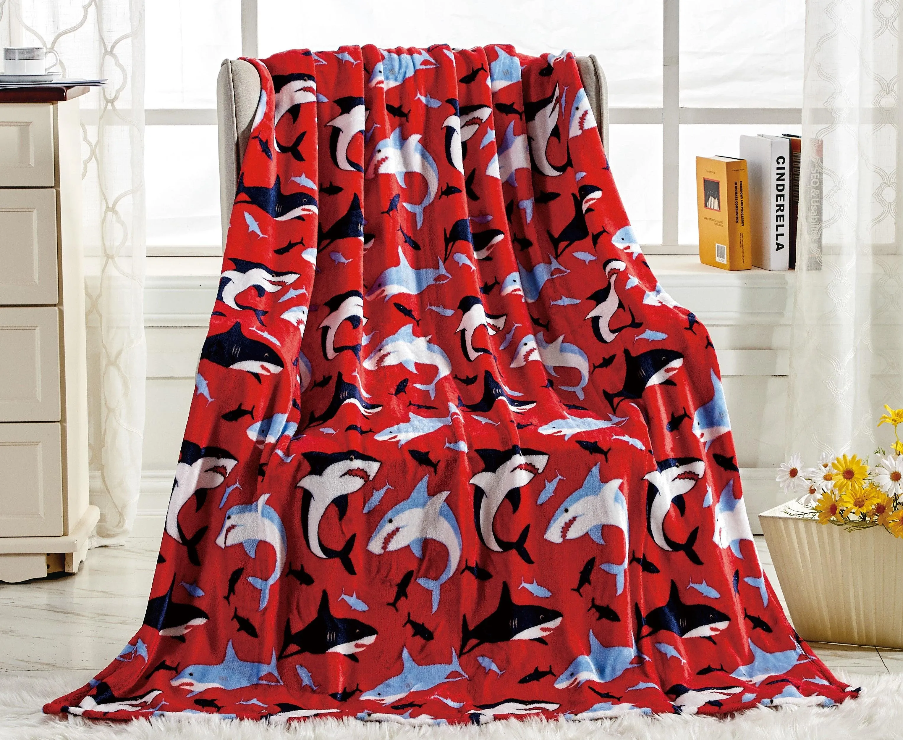 Elegant Comfort Ultra Soft Lightweight Printed Throw Blanket - 50 x 60 inches