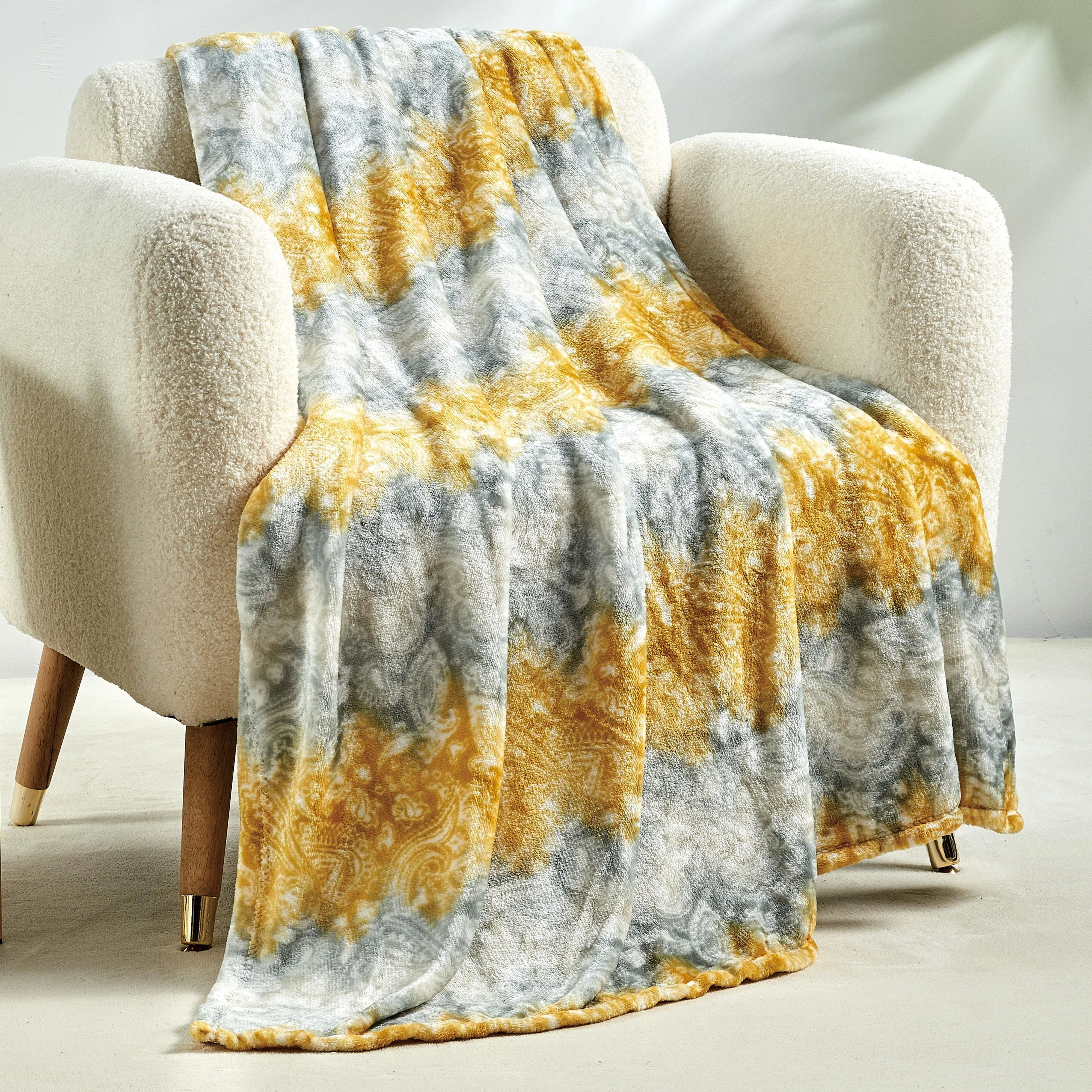 Elegant Comfort Ultra Soft Lightweight Printed Throw Blanket - 50 x 60 inches