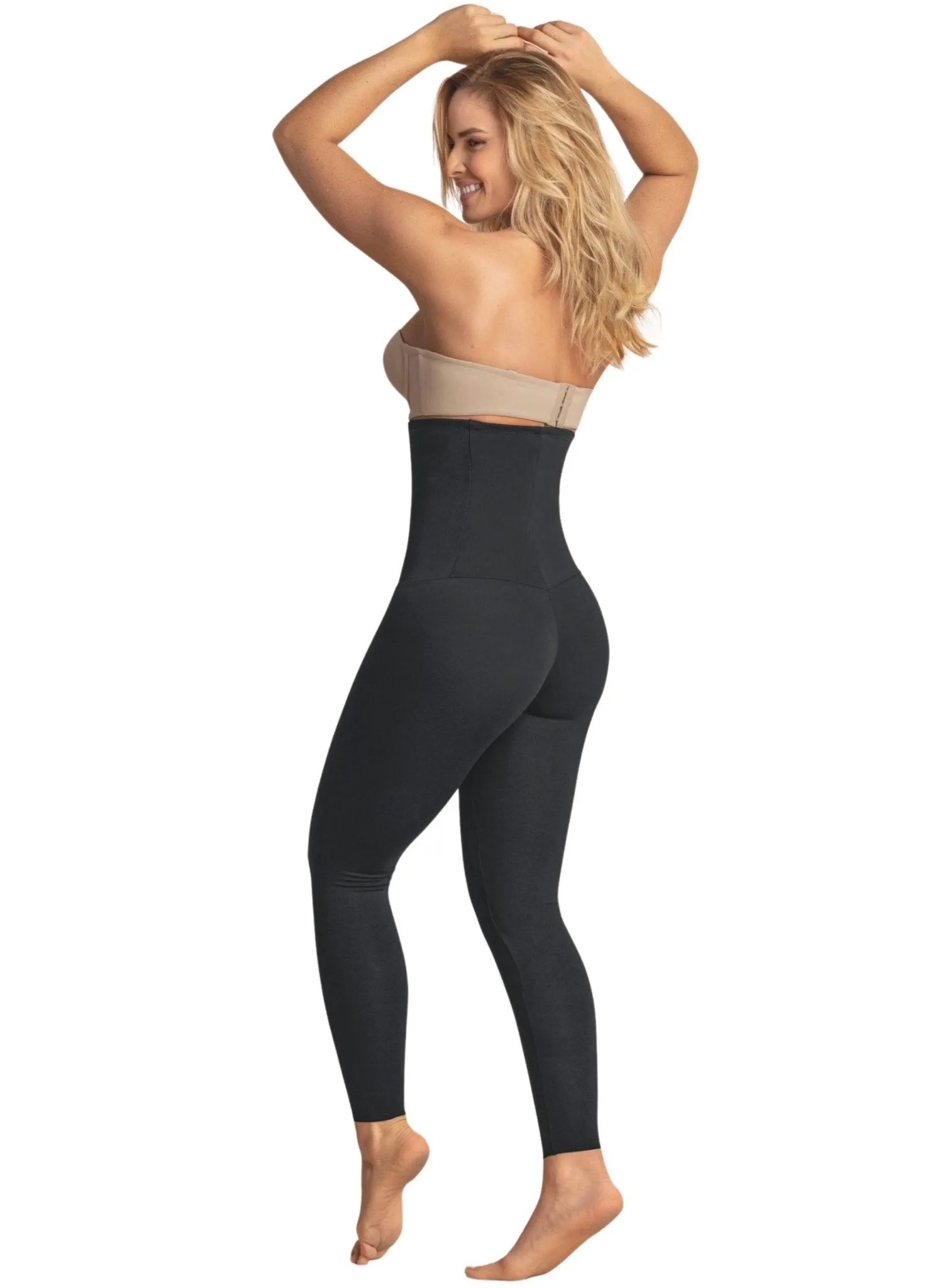 Extra High Waisted Firm Compression Legging - Black