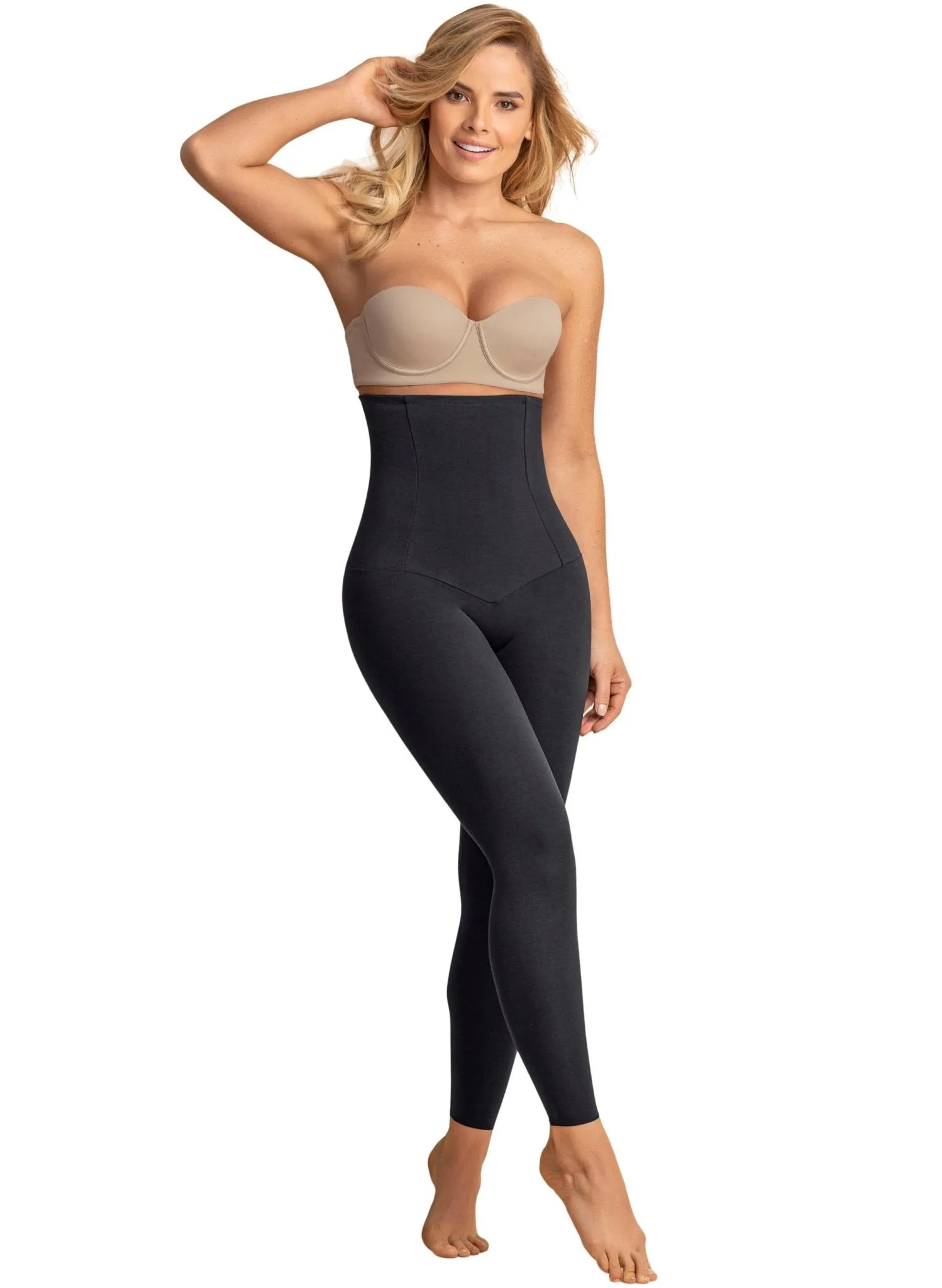 Extra High Waisted Firm Compression Legging - Black
