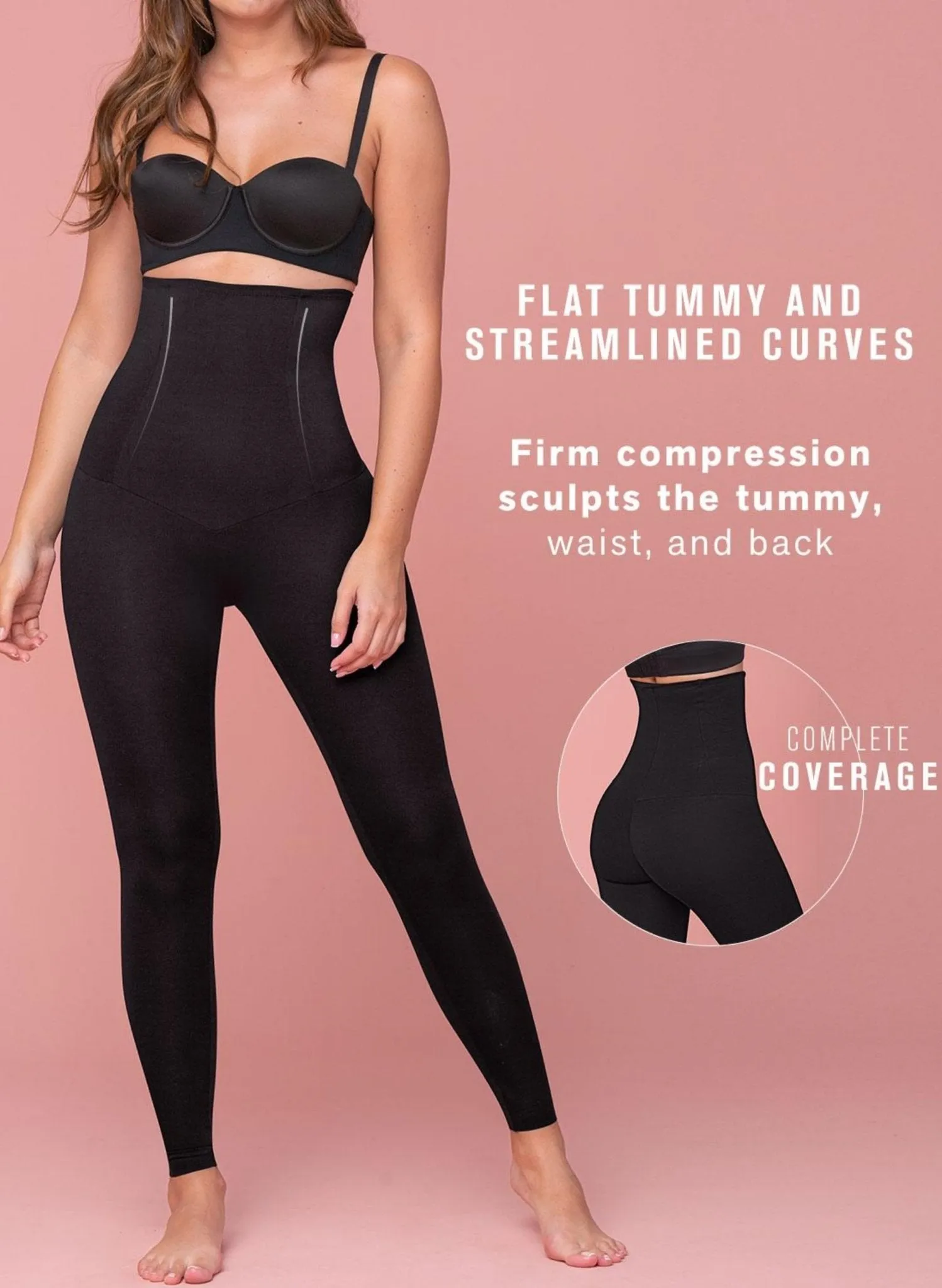 Extra High Waisted Firm Compression Legging - Blue