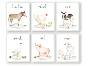 Farm Animal Nursery Prints